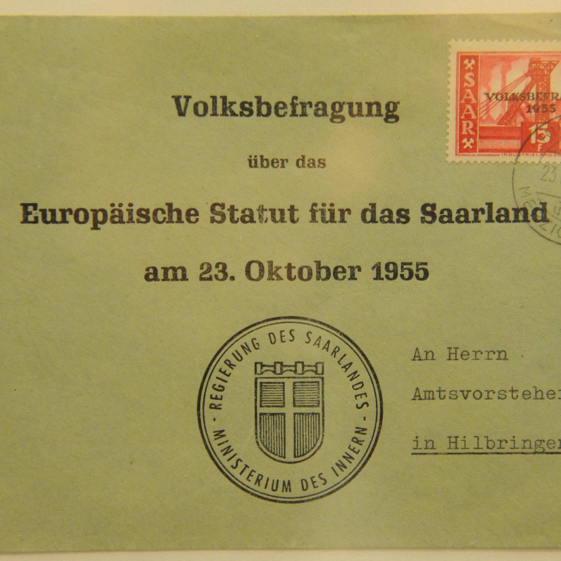 "Für Europa!" – Die "Ja-Sager" bekennen sich zum Saarstatut | 13.8.1955