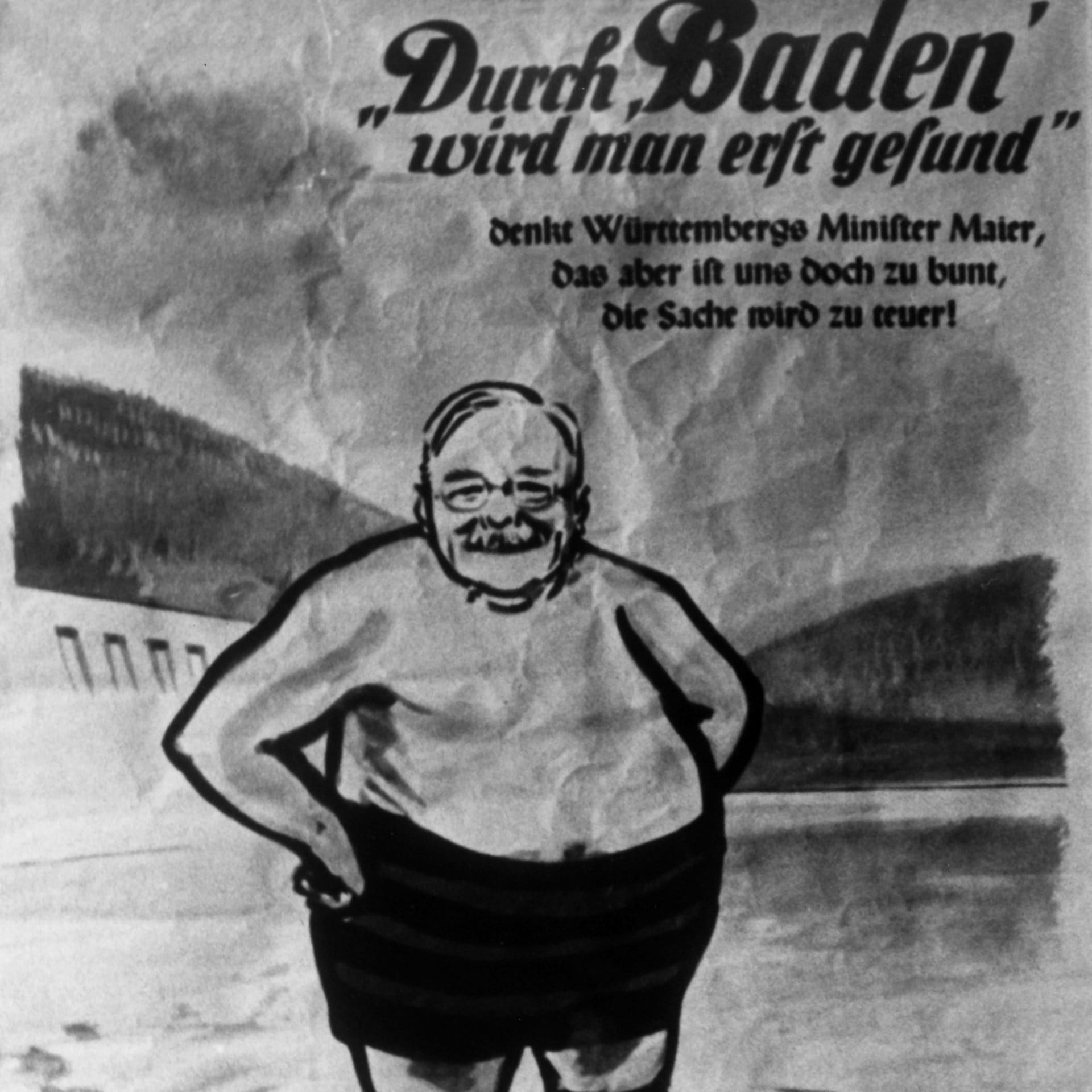 "Altbadener" werben für wiedervereinigtes Baden in den Grenzen von 1933 | 1.5.1950