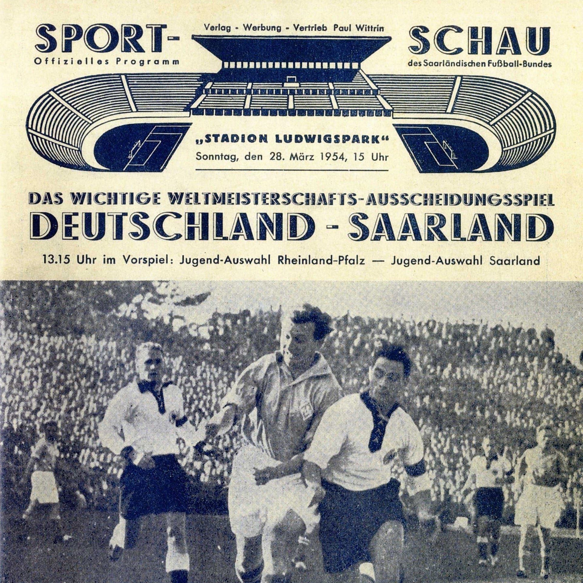Historisches Fußballspiel – Saarland gegen Deutschland | 28.3.1954