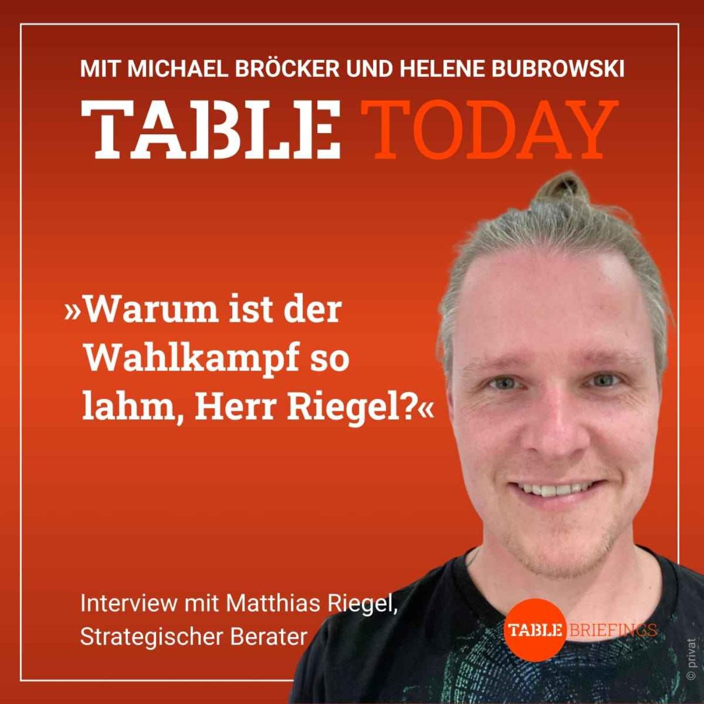 Warum ist der Wahlkampf so lahm, Herr Riegel?