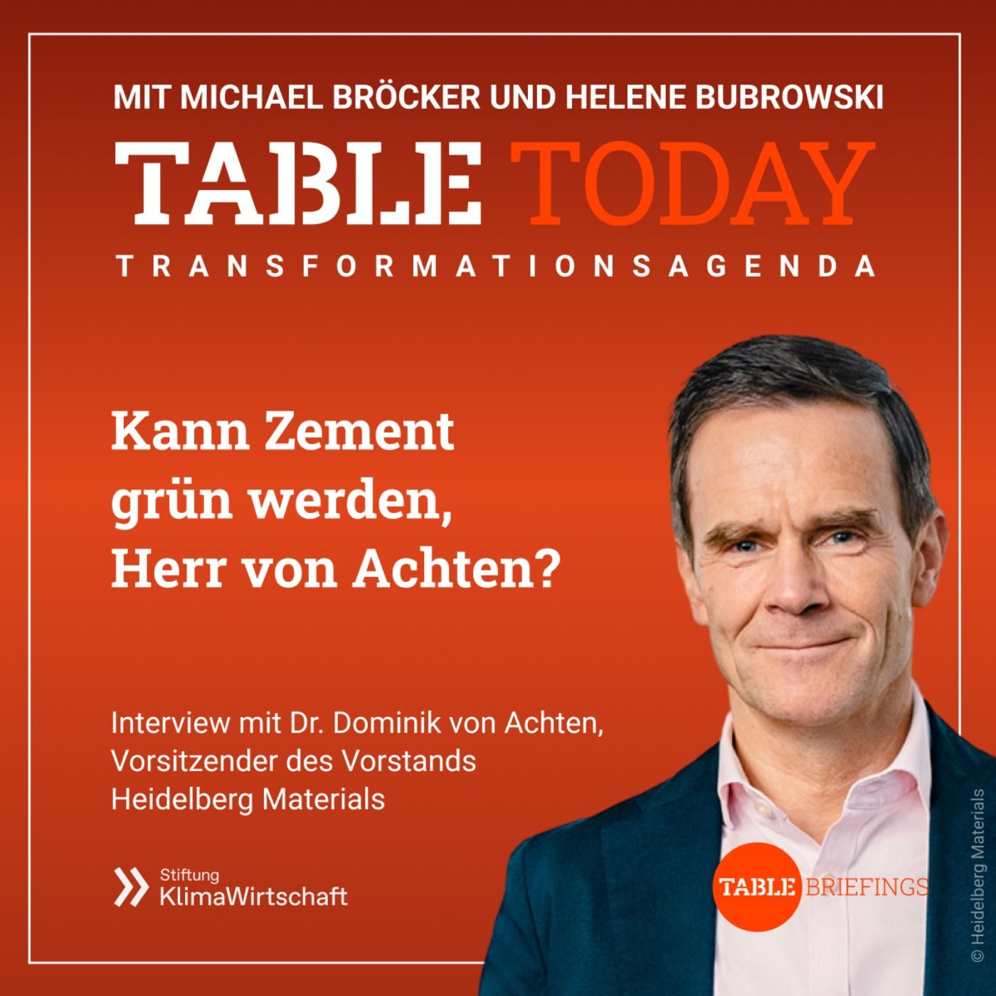 Kann Zement grün werden, Herr von Achten?