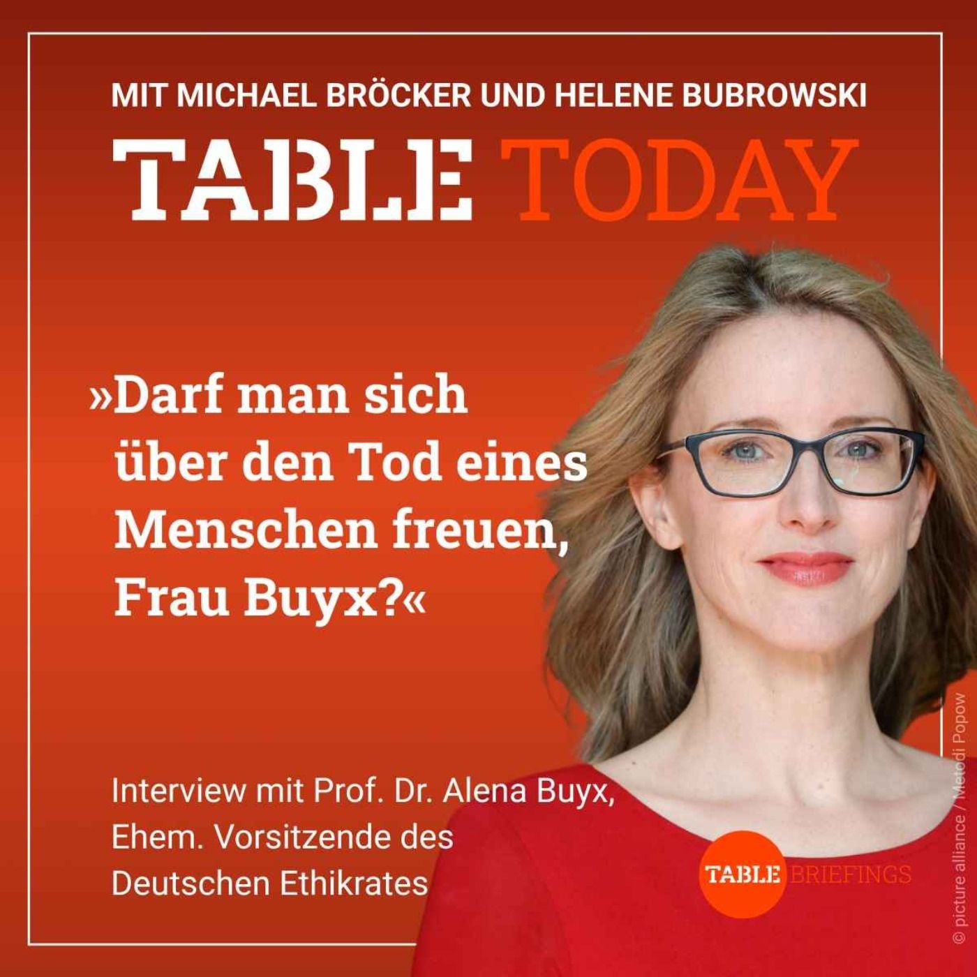 Darf man sich über den Tod eines Menschen freuen, Frau Buyx?