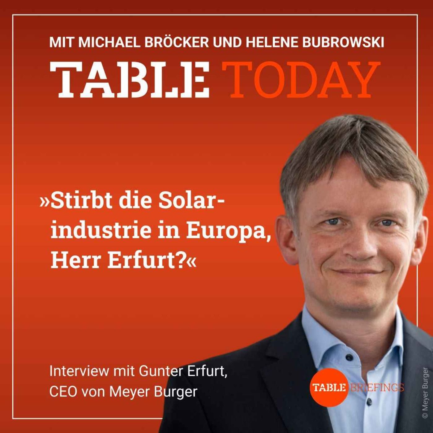 Stirbt die Solarindustrie in Europa, Herr Erfurt?