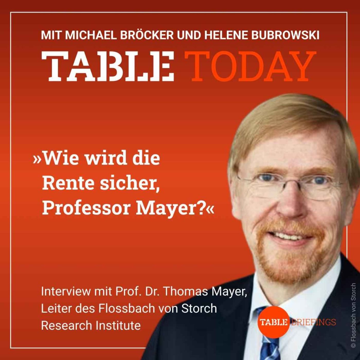 Wie wird die Rente sicher, Professor Mayer?