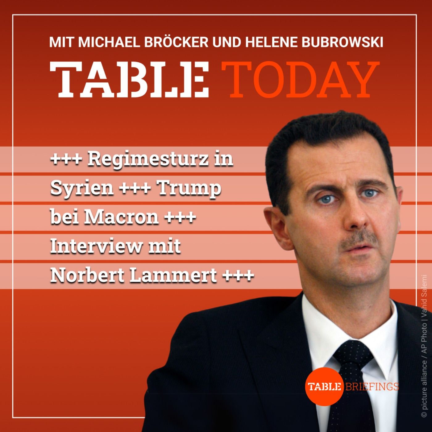 + Regimesturz in Syrien + Trump bei Macron + Interview mit Norbert Lammert +