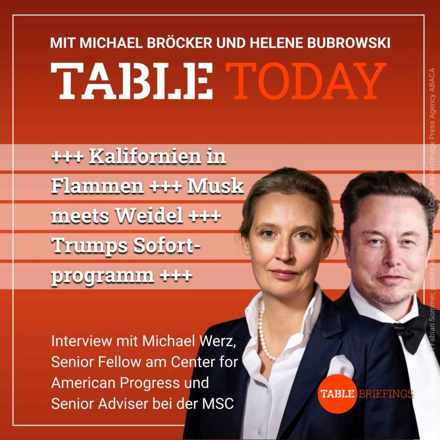 ++Kalifornien in Flammen++Musk meets Weidel++Trumps Sofortprogramm++