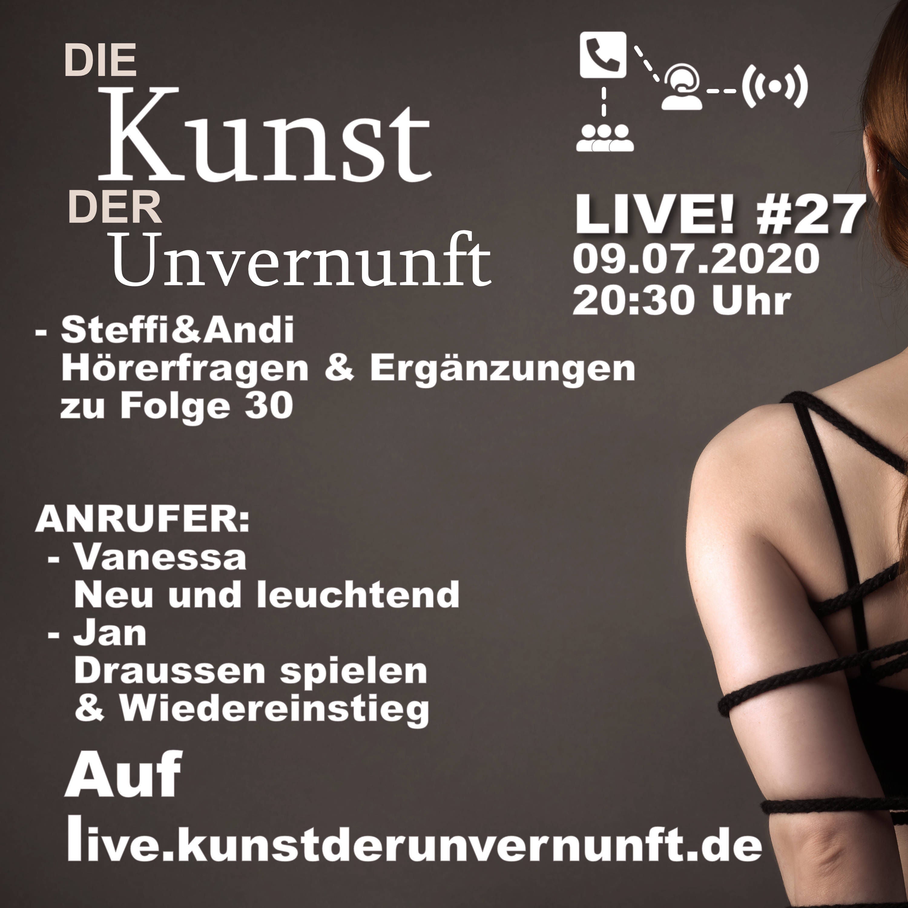 Unvernunft LIVE v. 09.07. - AMA zu 30, hörbare Leuchtaugen