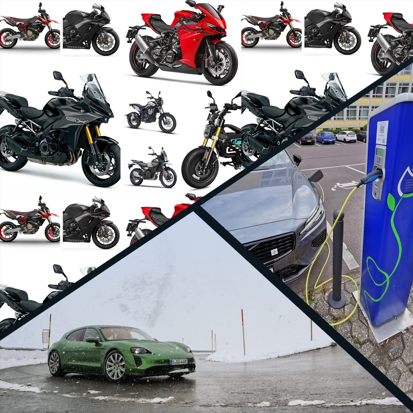 Folge 52: Motorradneuheiten für 2024, Porsche Taycan GTS Sport Turismo und Ladekarten