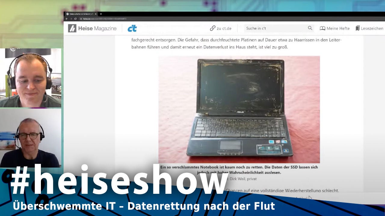Überschwemmte IT – Datenrettung nach der Flut | #heiseshow