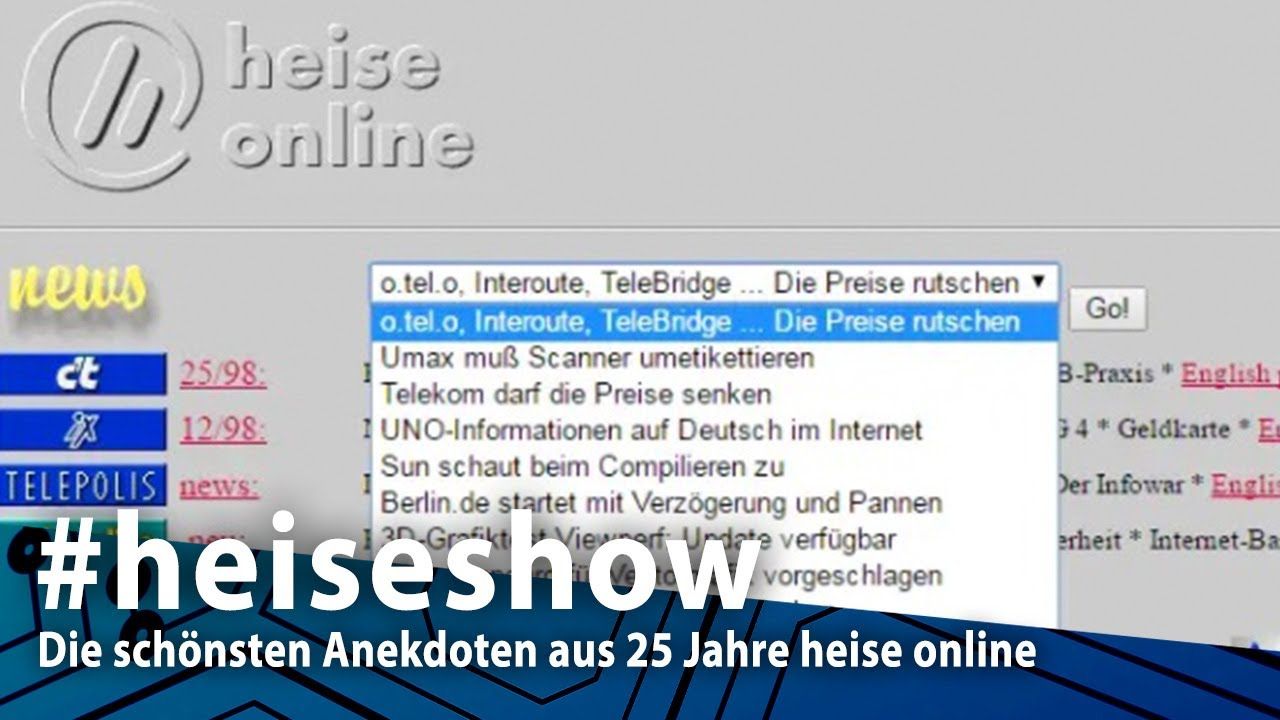 25 Jahre heise online – was war, was wird | #heiseshow