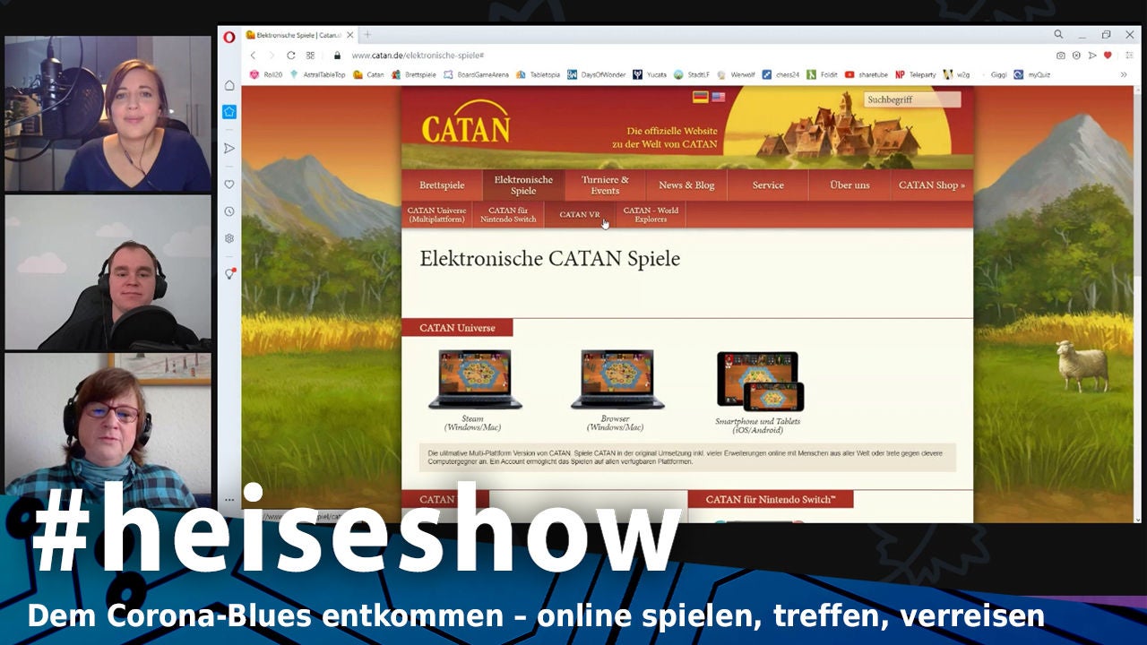 Dem Corona-Blues entkommen – online spielen, treffen, verreisen | #heiseshow