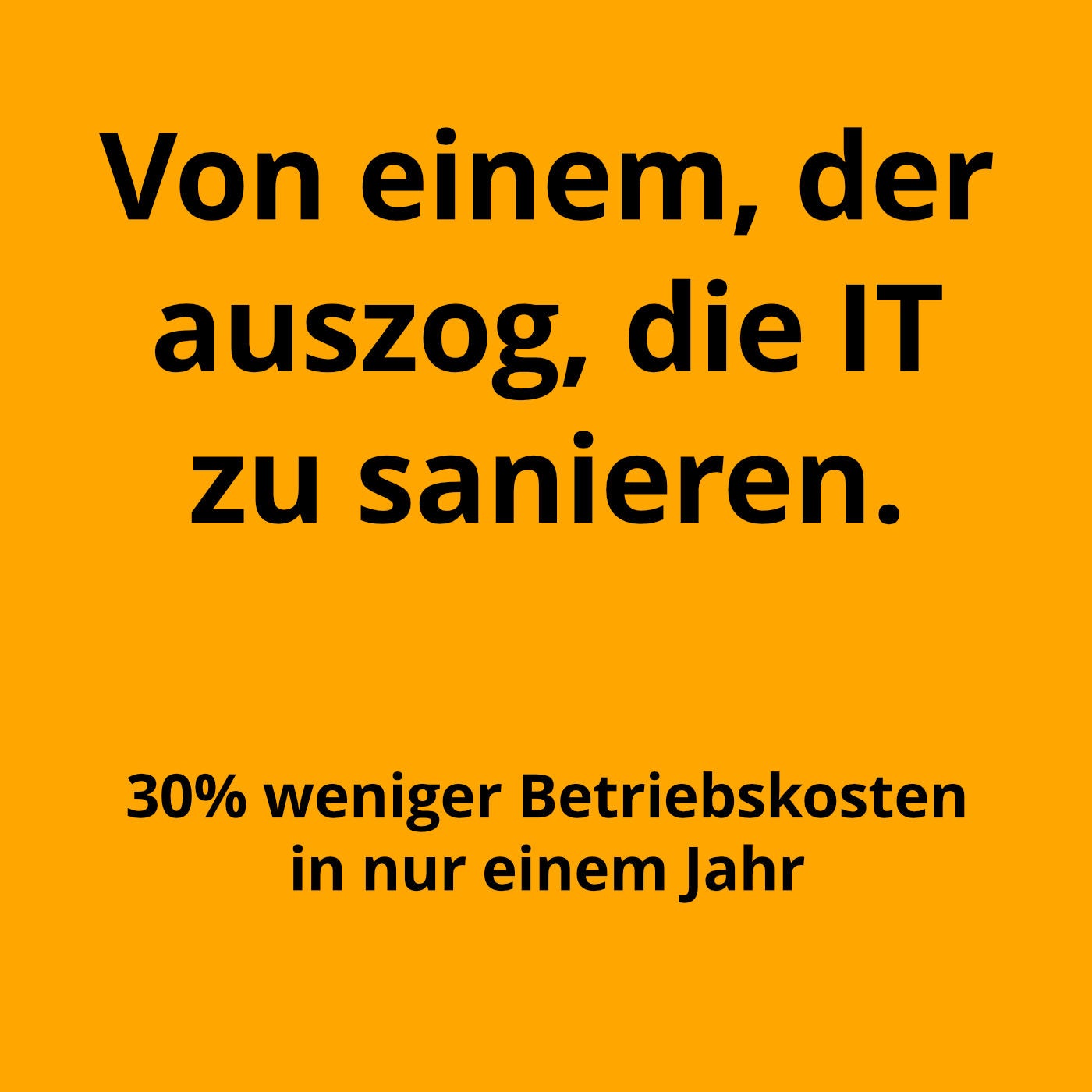 Einer der auszog, die IT zu sanieren