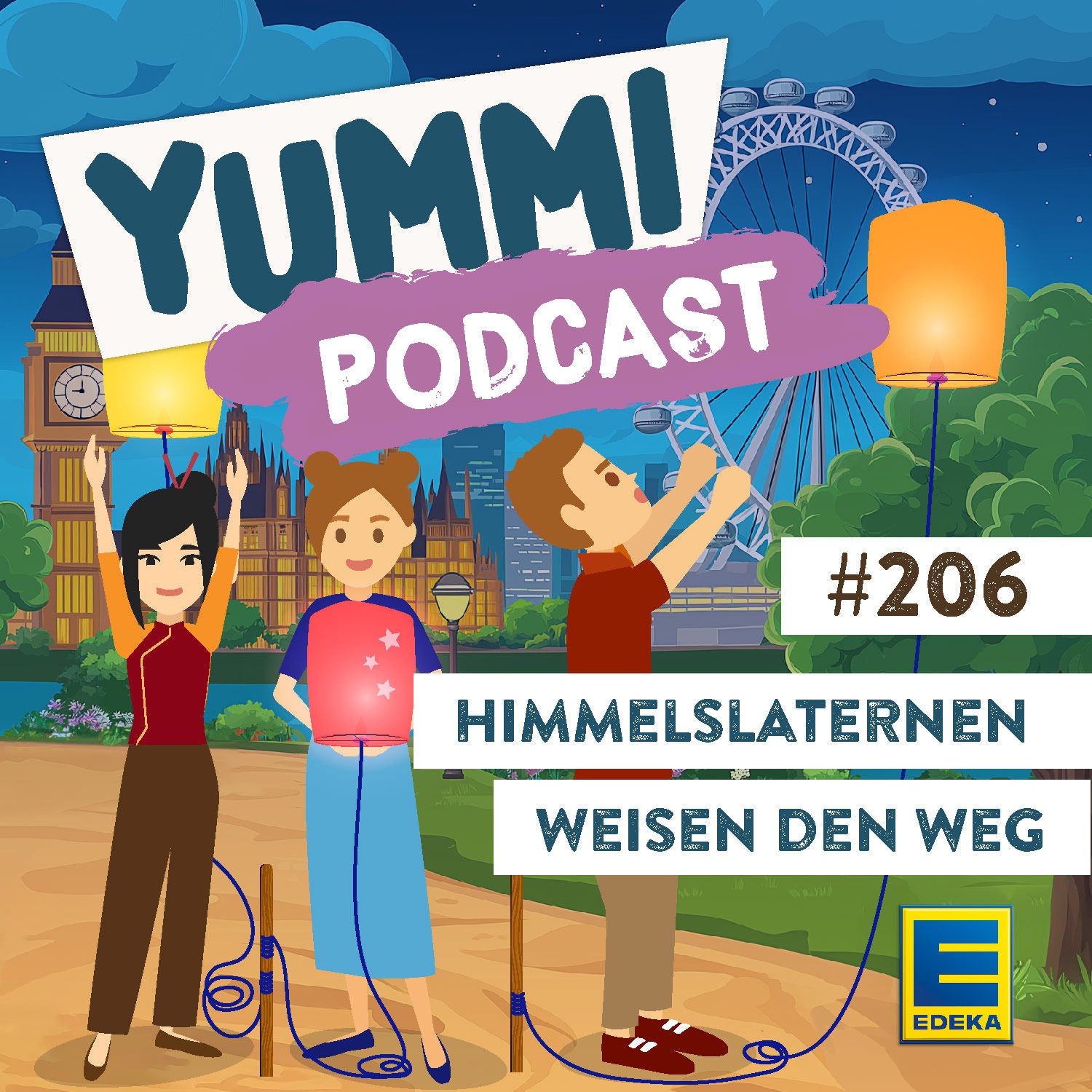 Himmelslaternen weisen den Weg