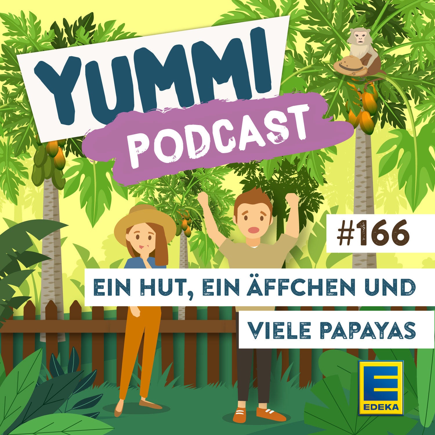 Ein Hut, ein Äffchen und viele Papayas