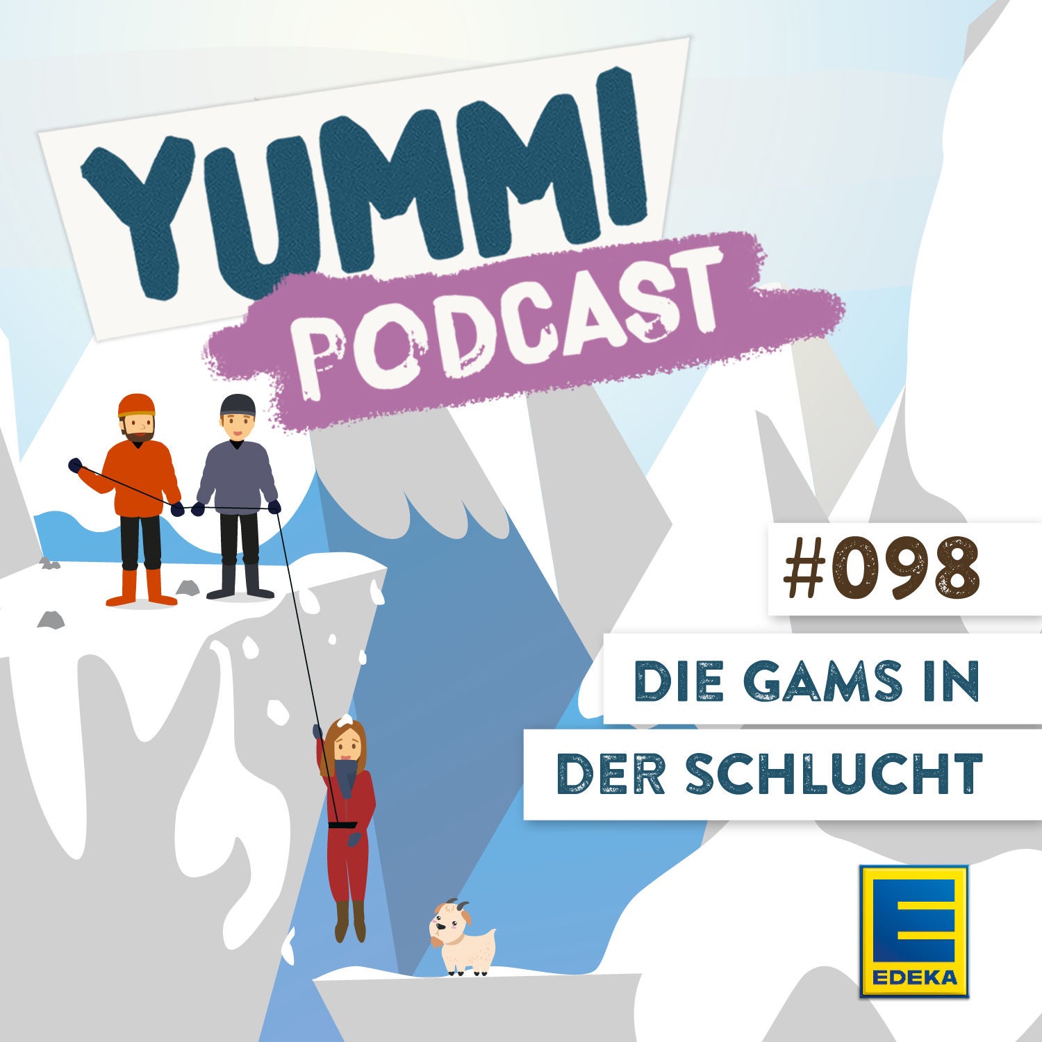 Die Gams in der Schlucht