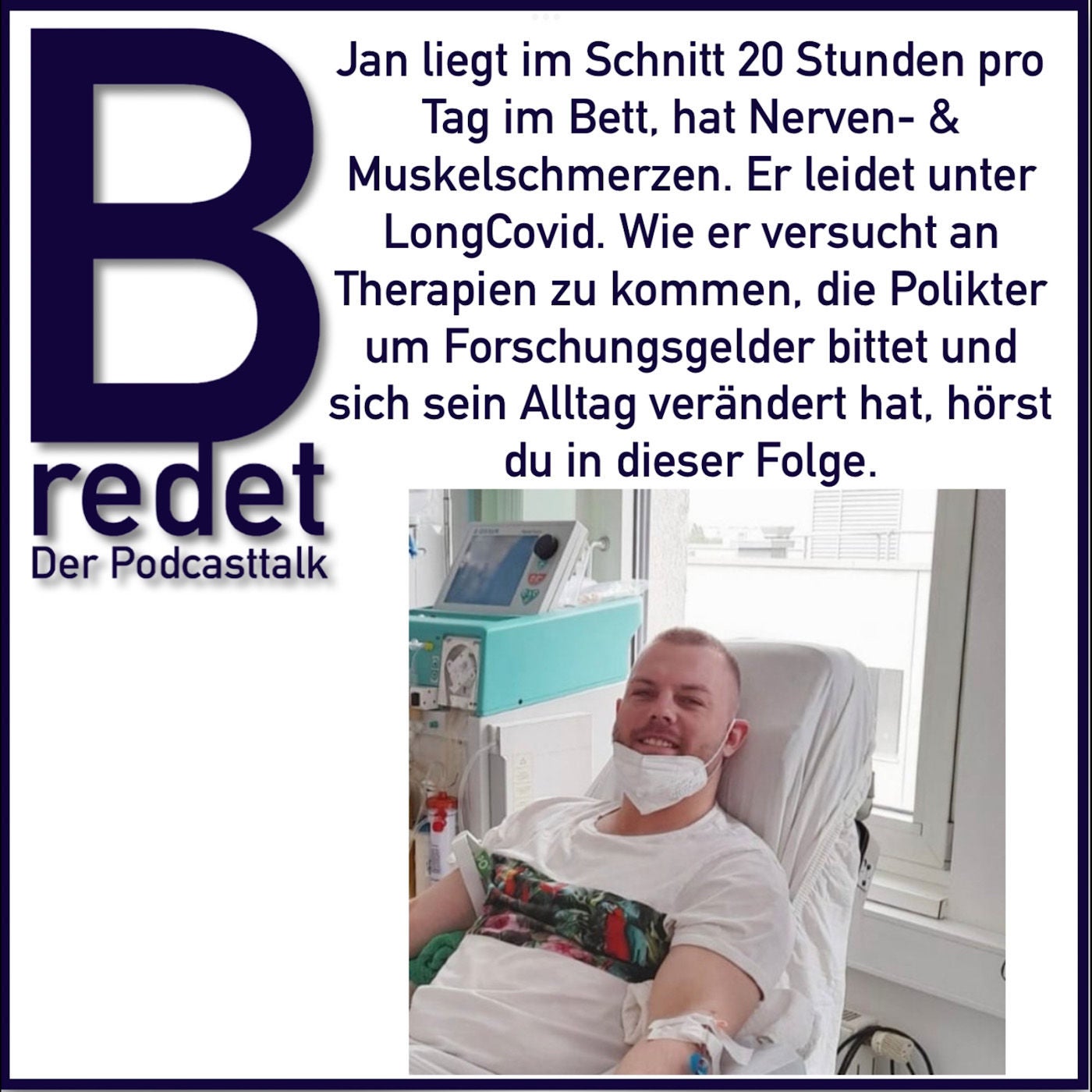 Jan leidet an Long-Covid und liegt täglich fast 20 Stunden im Bett. Hier hörst du das Interview zur Reportage