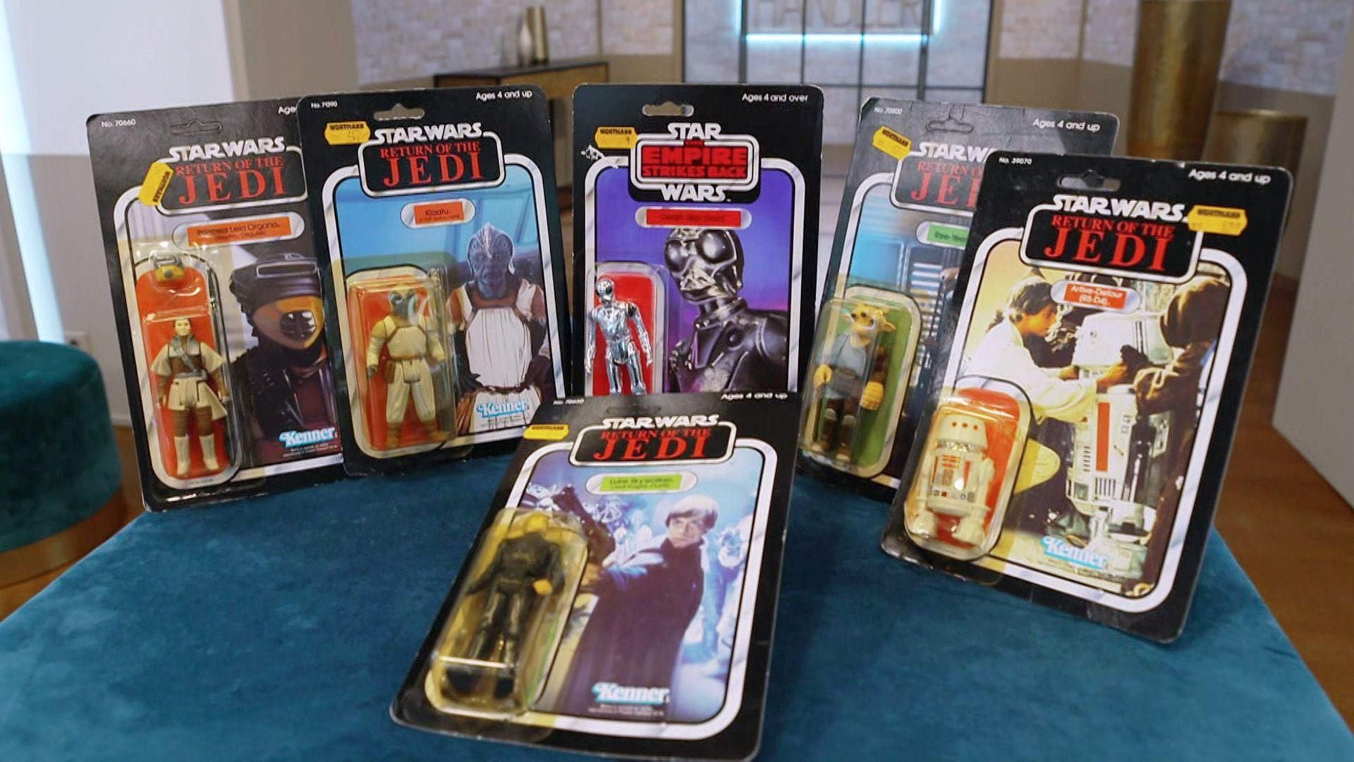 Star Wars Figuren 80er (ovp) / Bleiglasfenster / Louis Vuitton Koffer / Ananaslampe
