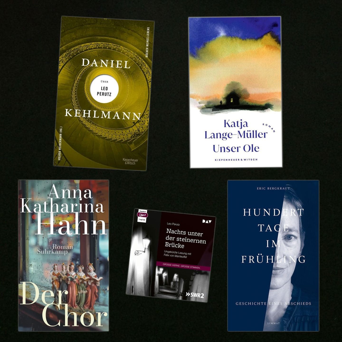 Neue Bücher von Katja Lange-Müller, Daniel Kehlmann, Eric Bergkraut und Anna Katharina Hahn