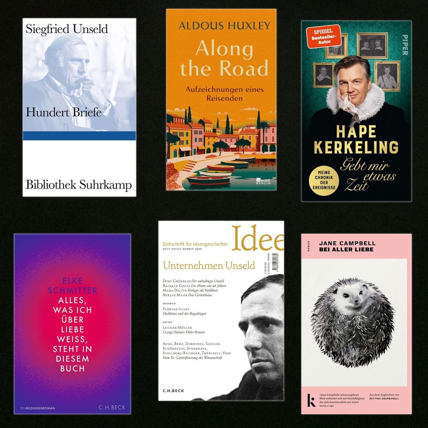 Liebesleid und Leseglück – Neue Bücher von Elke Schmitter, Hape Kerkeling und zum 100. von Siegfried Unseld
