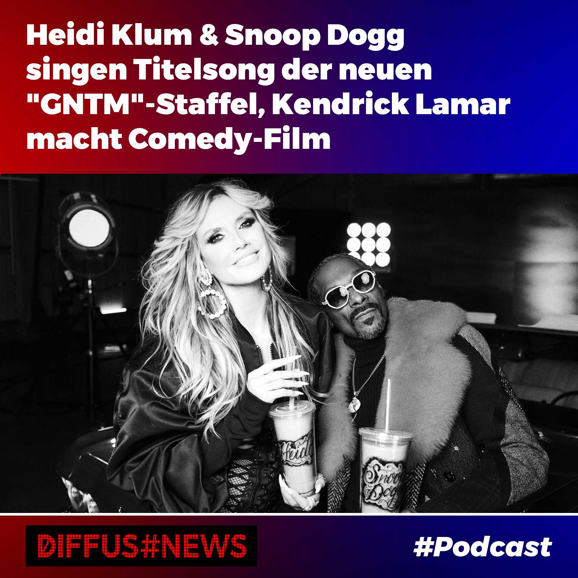 Heidi Klum & Snoop Dogg singen Titelsong der neuen "GNTM"-Staffel, Kendrick Lamar macht Comedy-Film