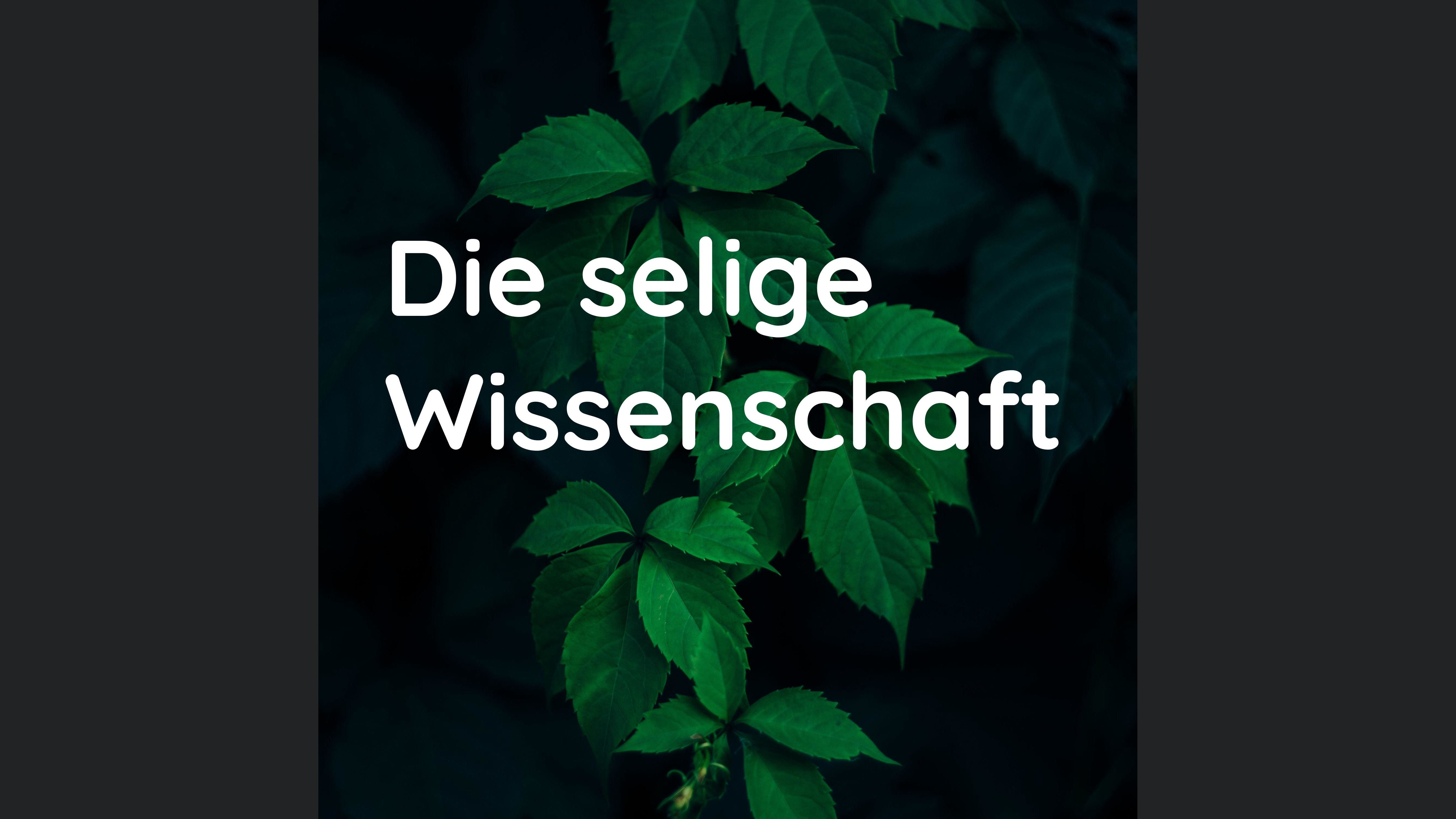 Die selige Wissenschaft
