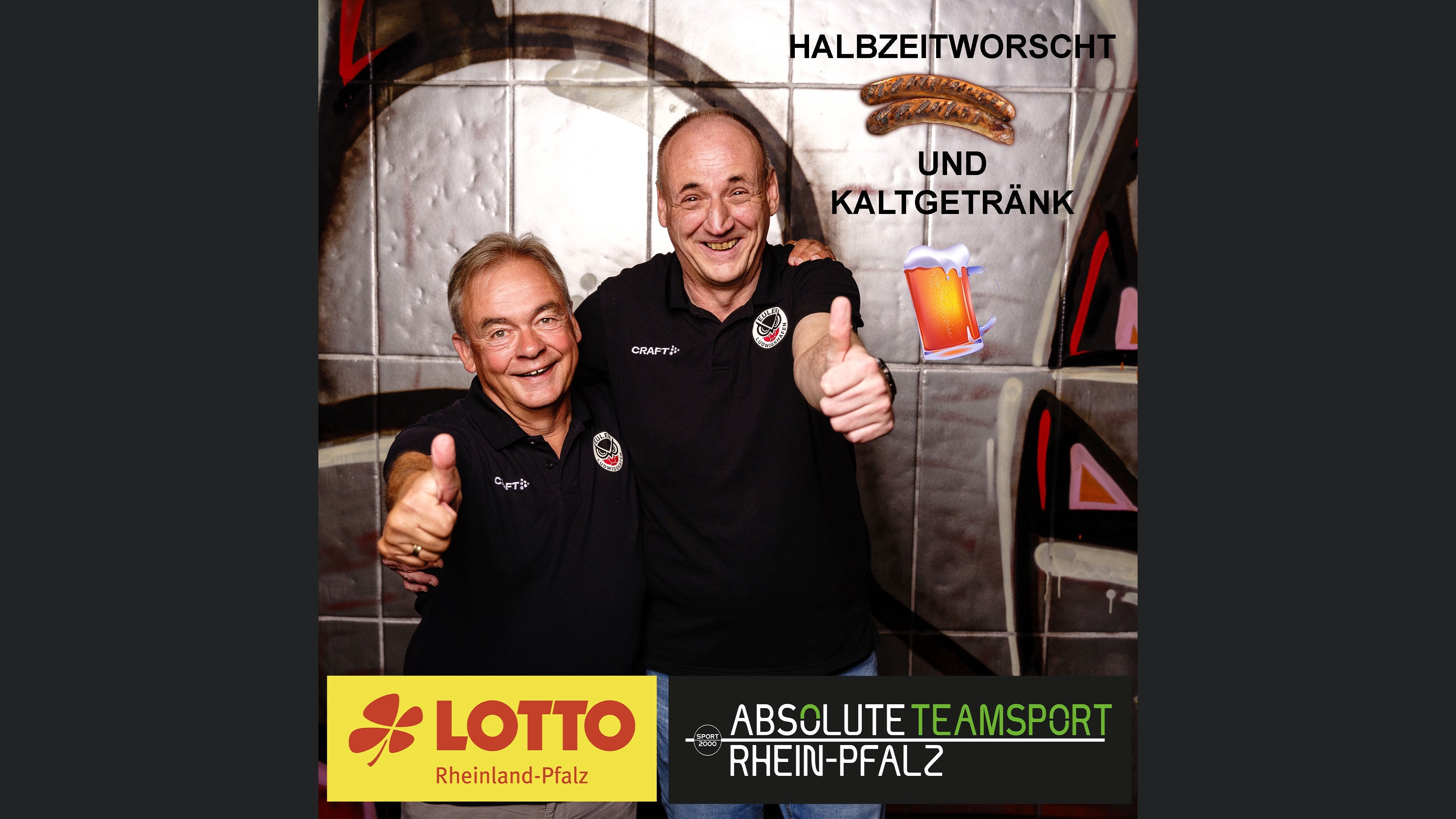 Halbzeitworscht und Kaltgetränk