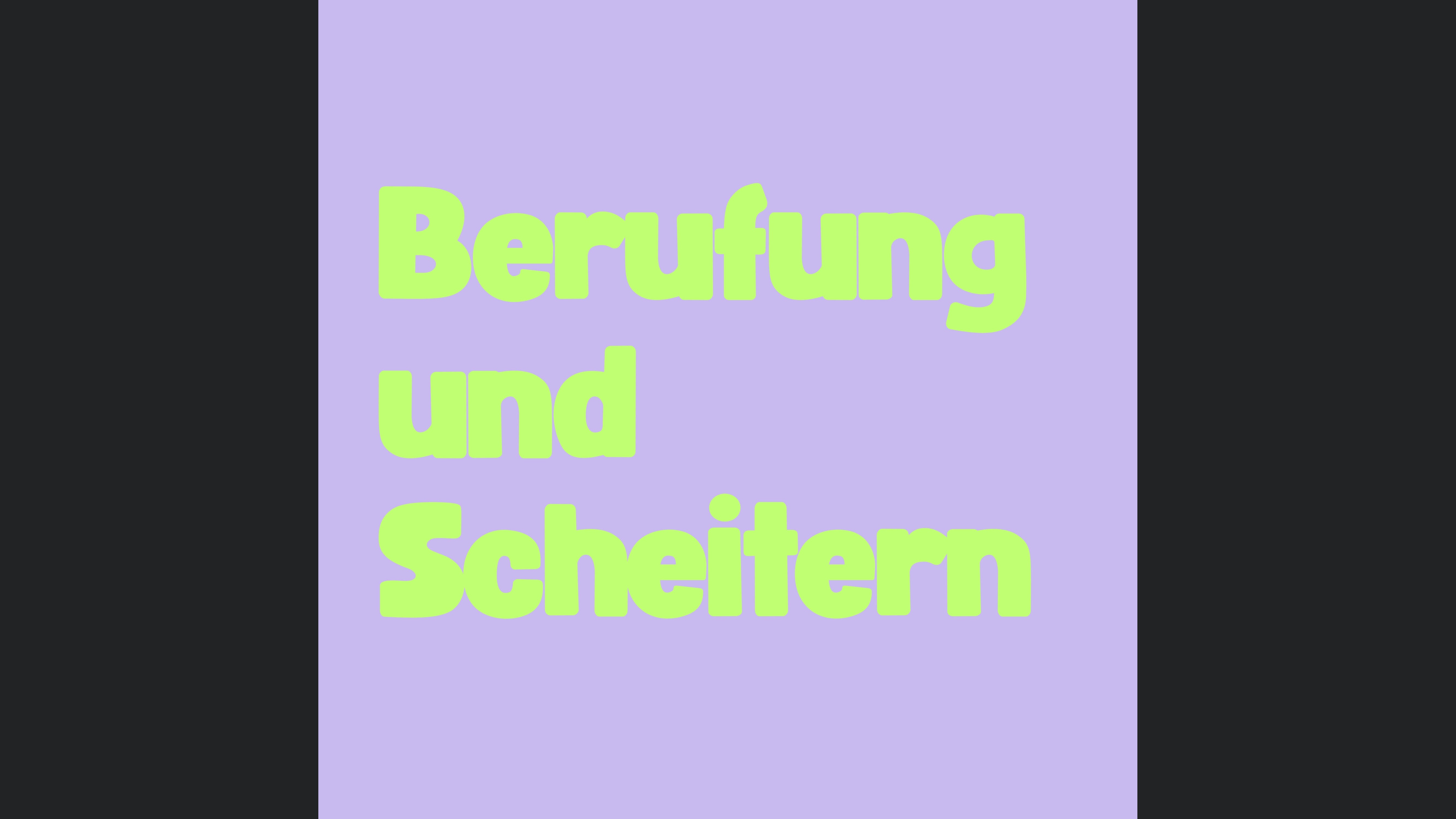 Berufung und Scheitern