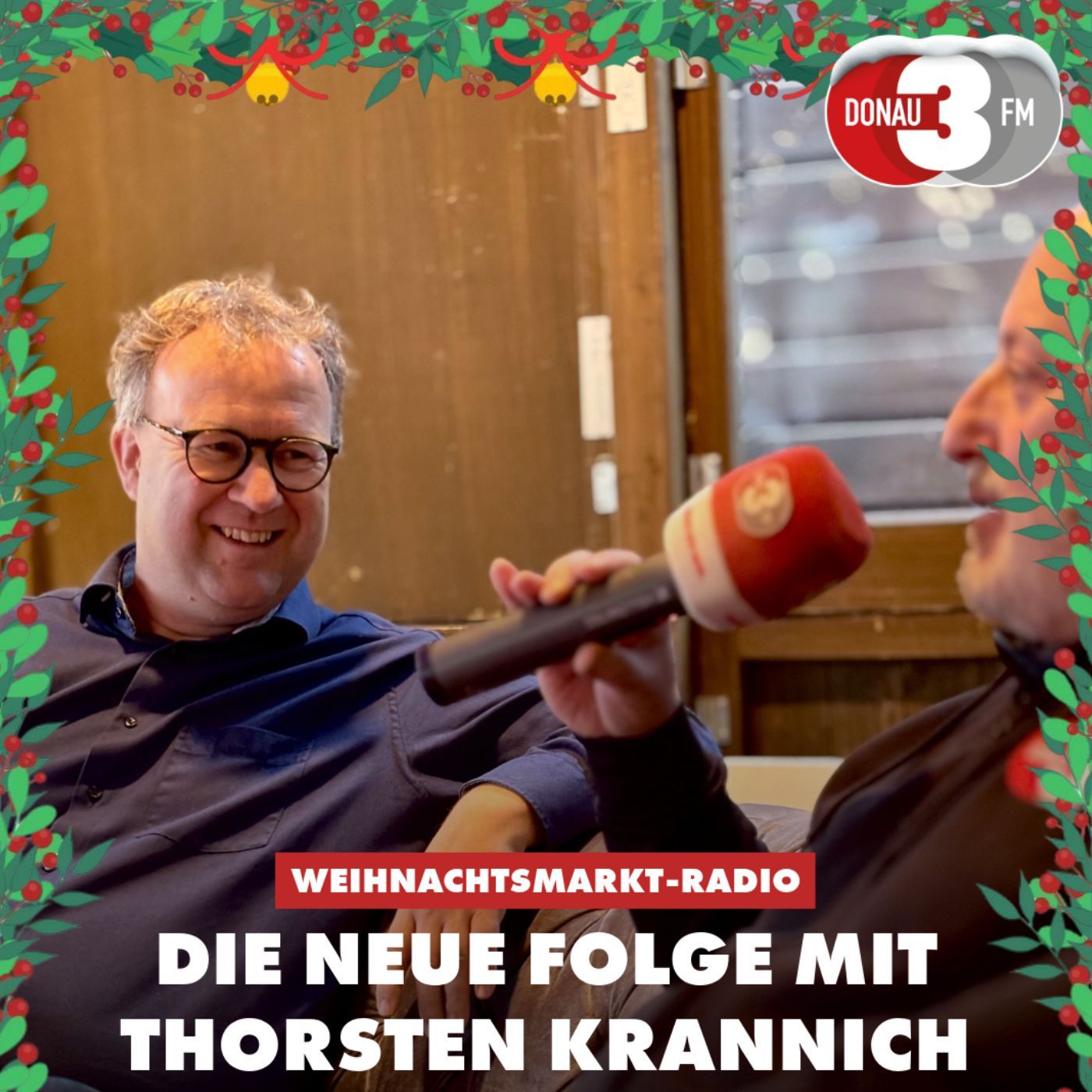 Das DONAU 3 FM Weihnachtsmarkt- Radio mit Münsterdekan Thorsten Krannich