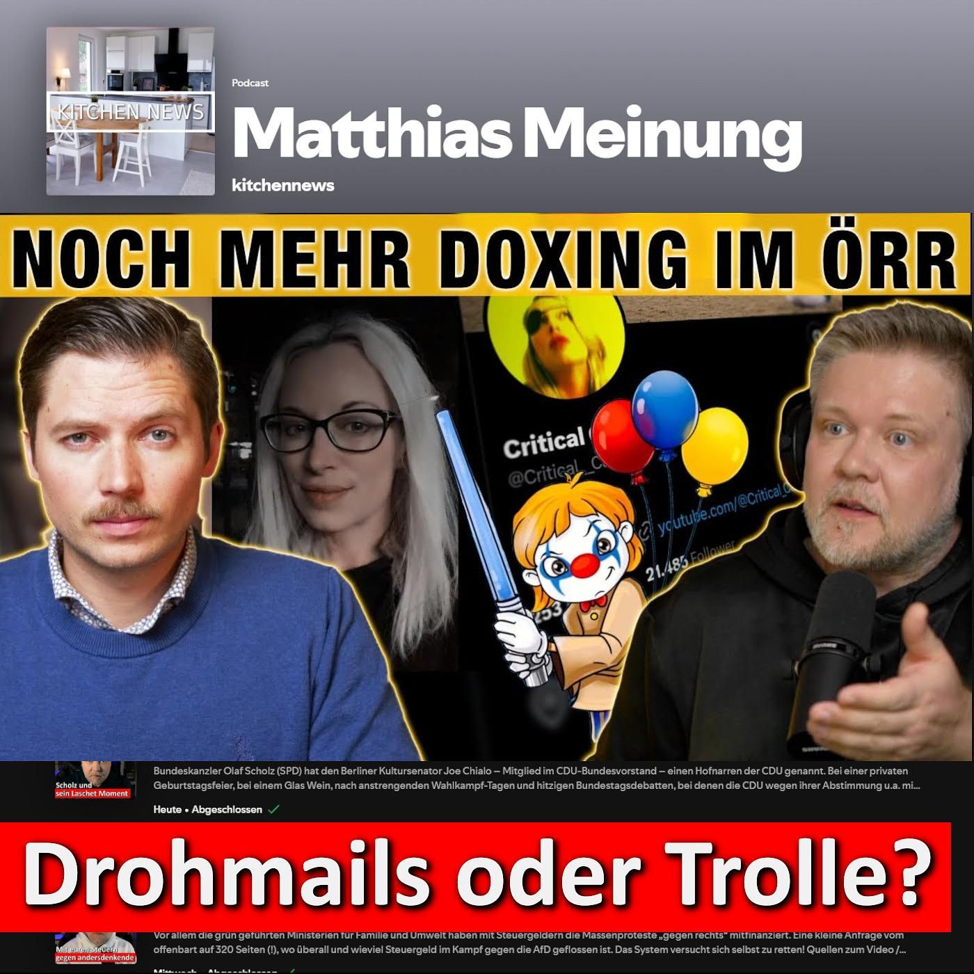 Sterneküche: ÖRR Doxxing geht weiter! Droh-Mails wegen Clownswelt & Sellner LIVE zum Remigrationsgipfel