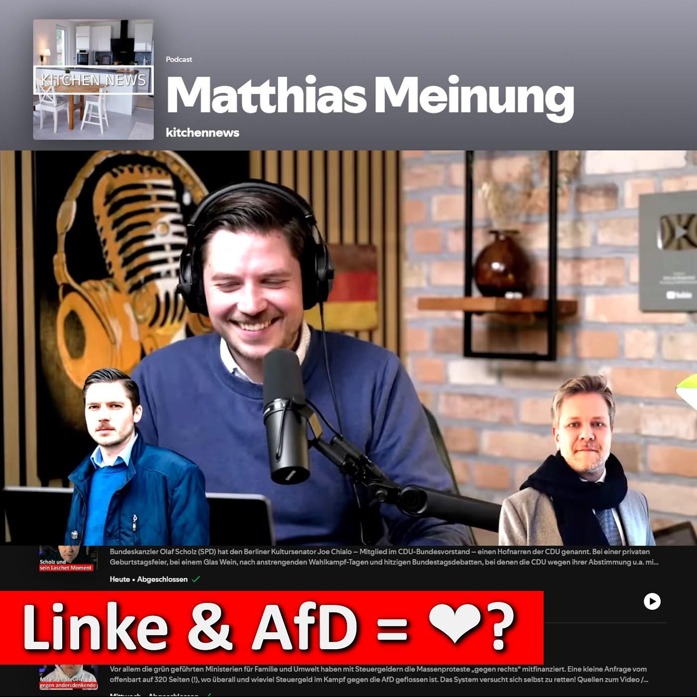 Morgenstern & kitchennews: Linke will mit AfD abstimmen. Heuchelei und Doppelmoral!