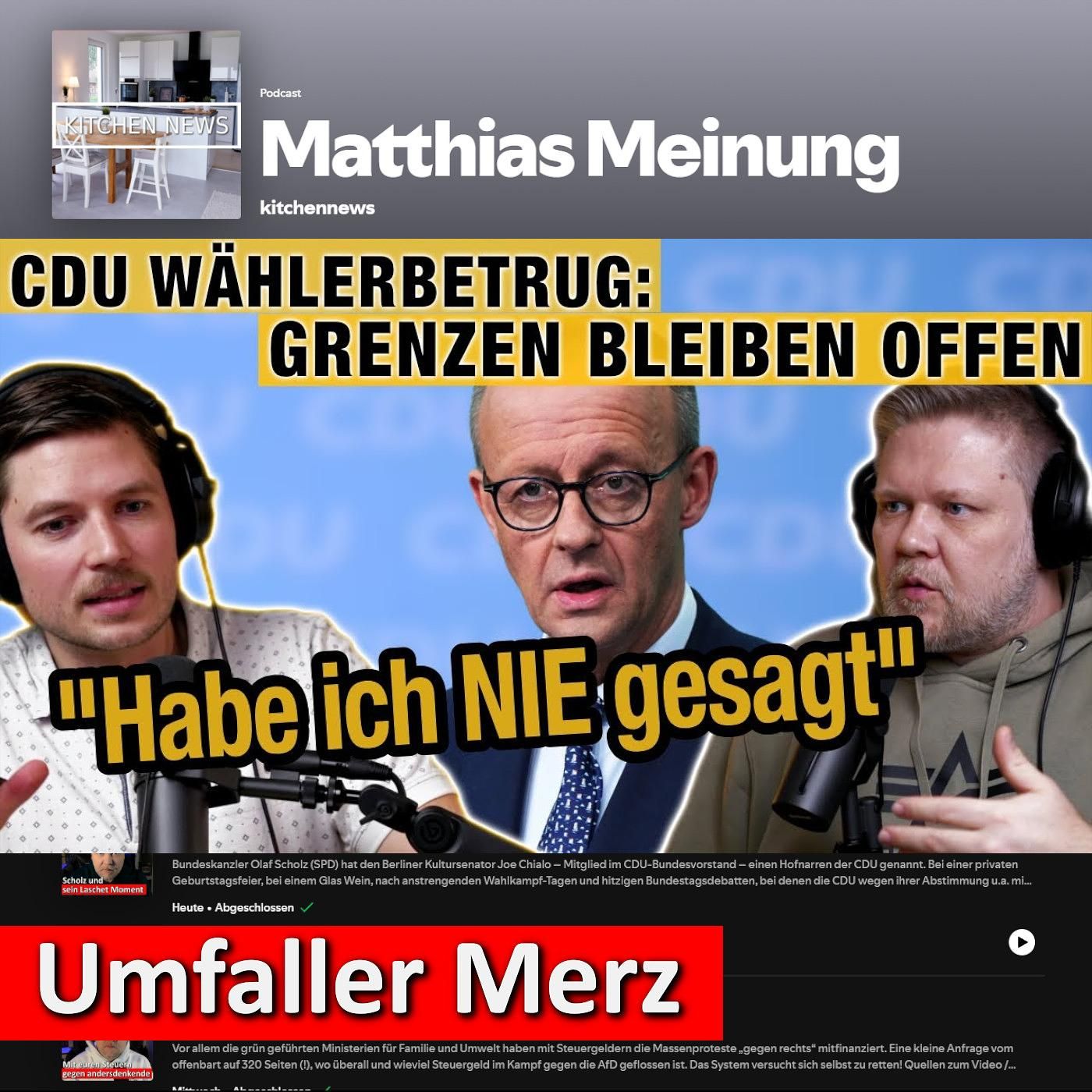 Morgenstern & kitchennews: Merz, der Umfaller