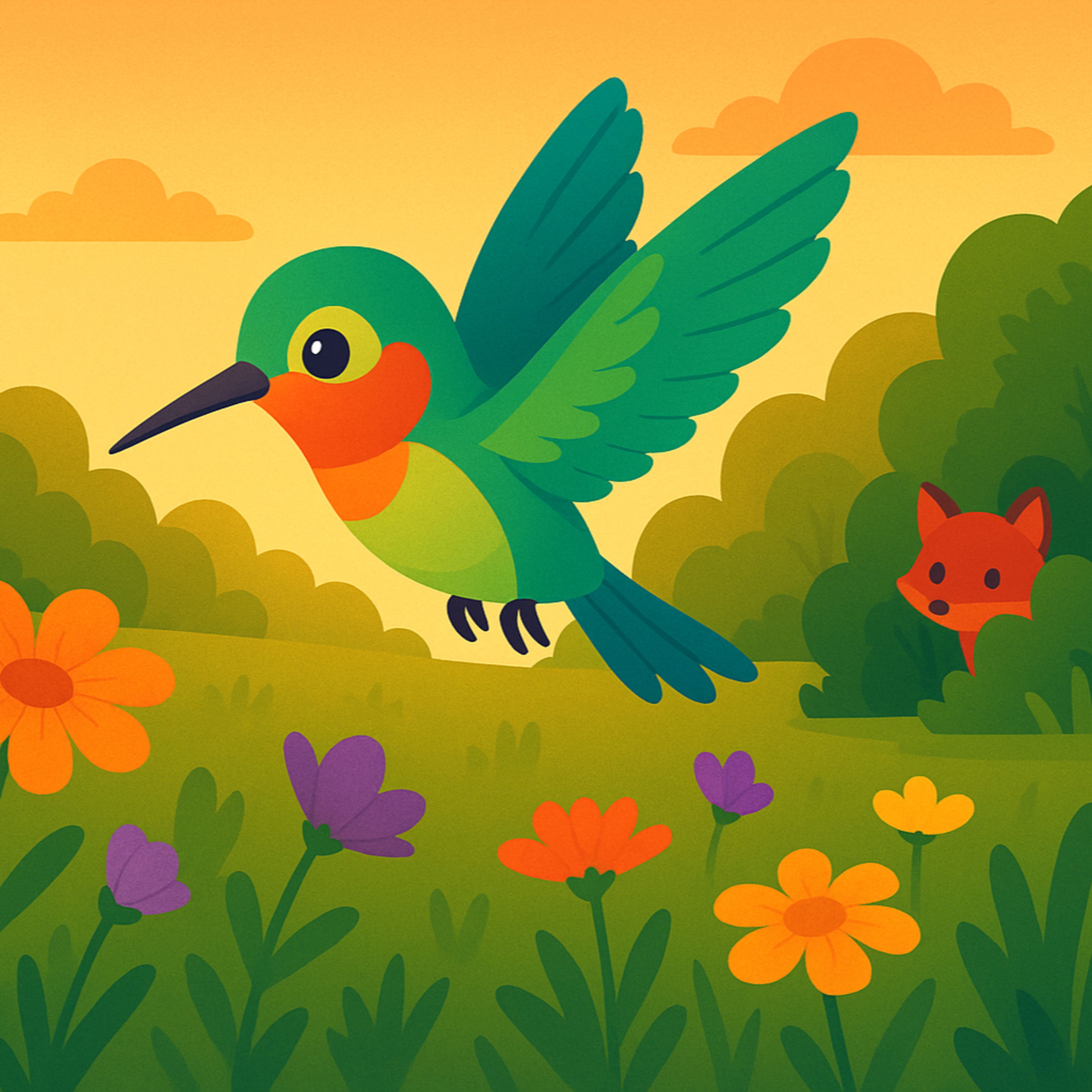 Sam, der kleine Kolibri & das Geheimnis der leisen Flügel | „Gute Nacht“-Geschichte”