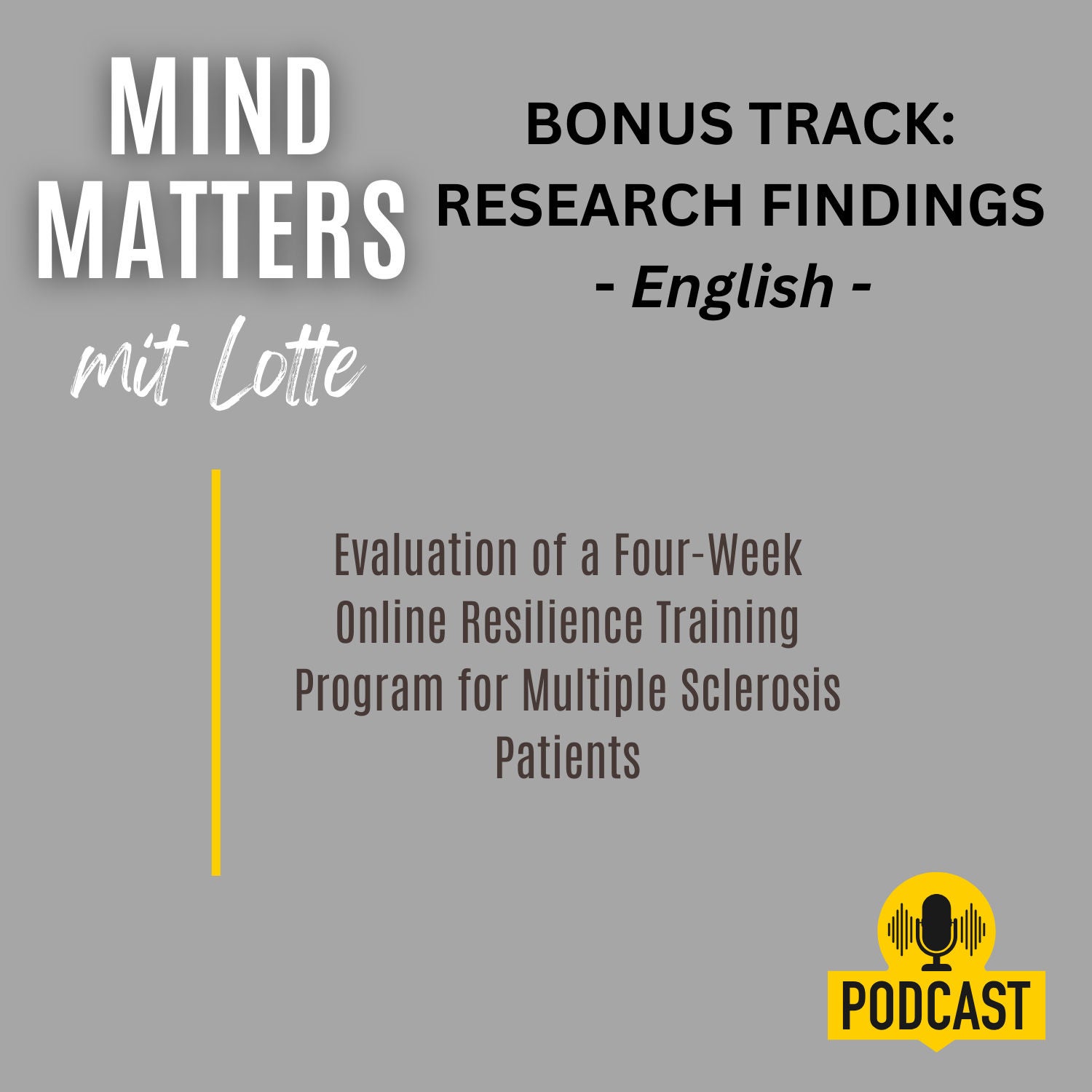 BONUS Evaluation of a Four-Week Online Resilience Training Program for Multiple Sclerosis Patients