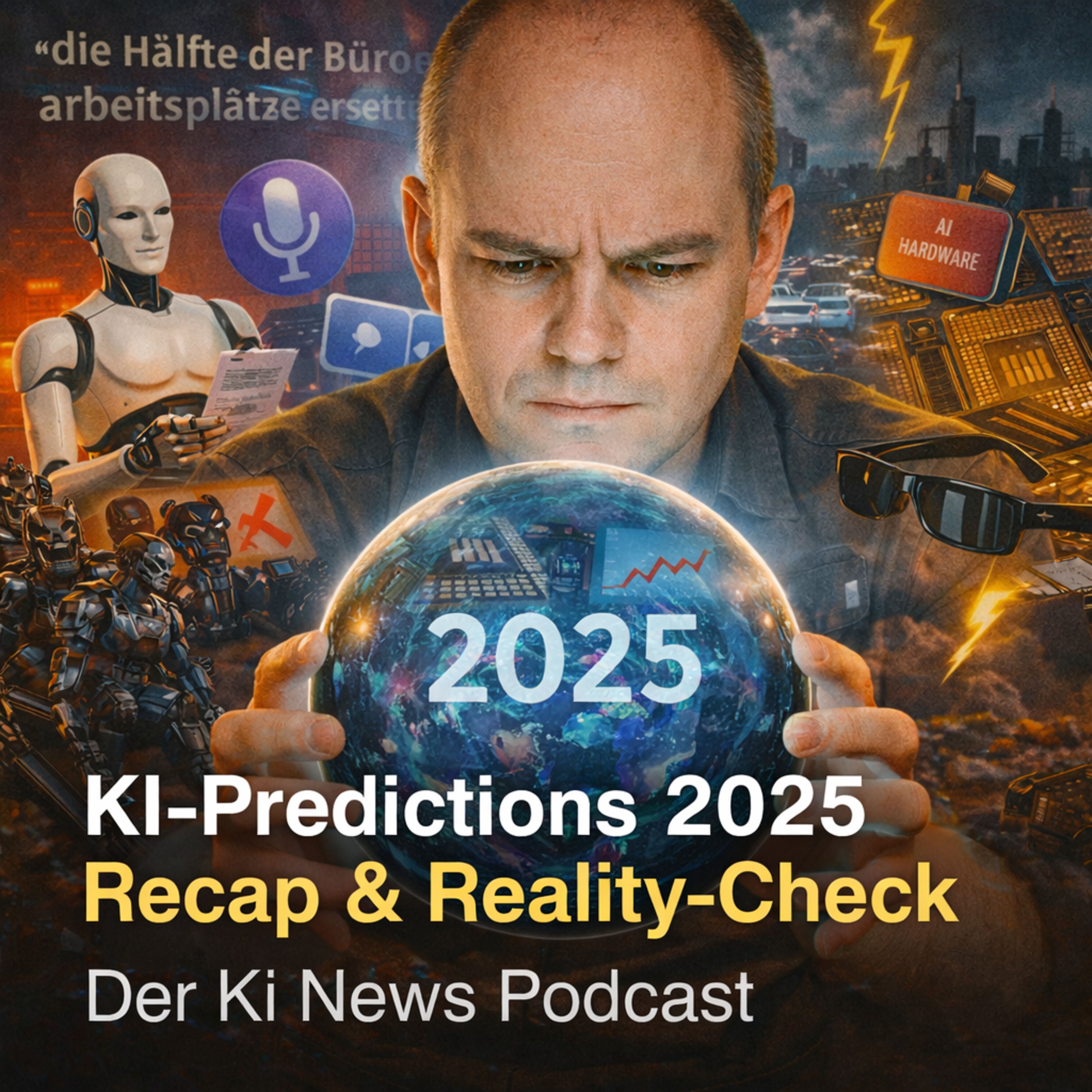 KI-Predictions 2025 – Recap & Reality-Check | AI Agents, Sprachinterfaces, Video-KI, Stromkosten, KI Hardware und humanoide Roboter