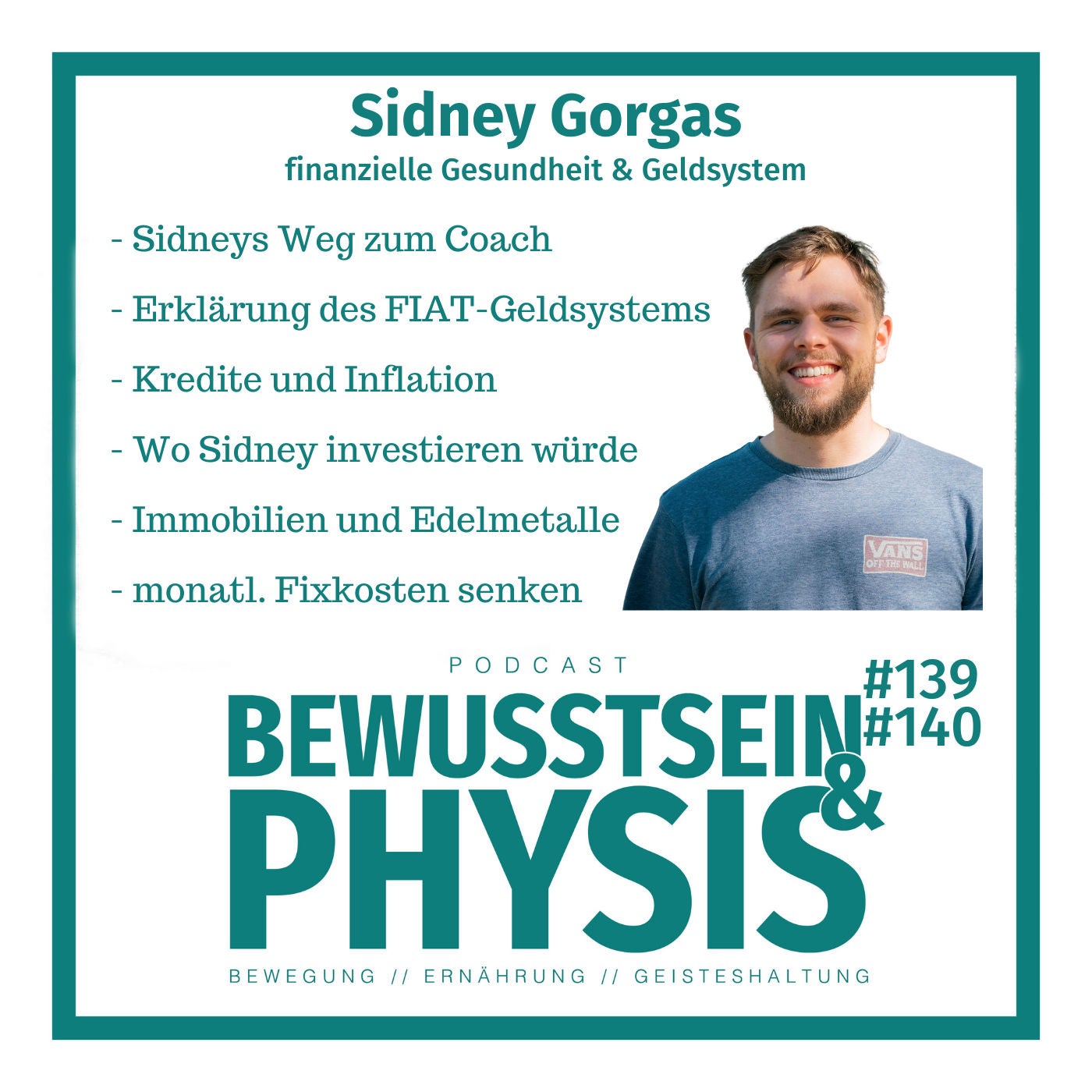 139 1/2 Sidney Gorgas - Finanzielle Gesundheit, das Geldsystem verstehen und Einblick in das Mindset eines Daytraders und Finanzcoaches. Inflation, Kredite, Altersvorsorge und mehr