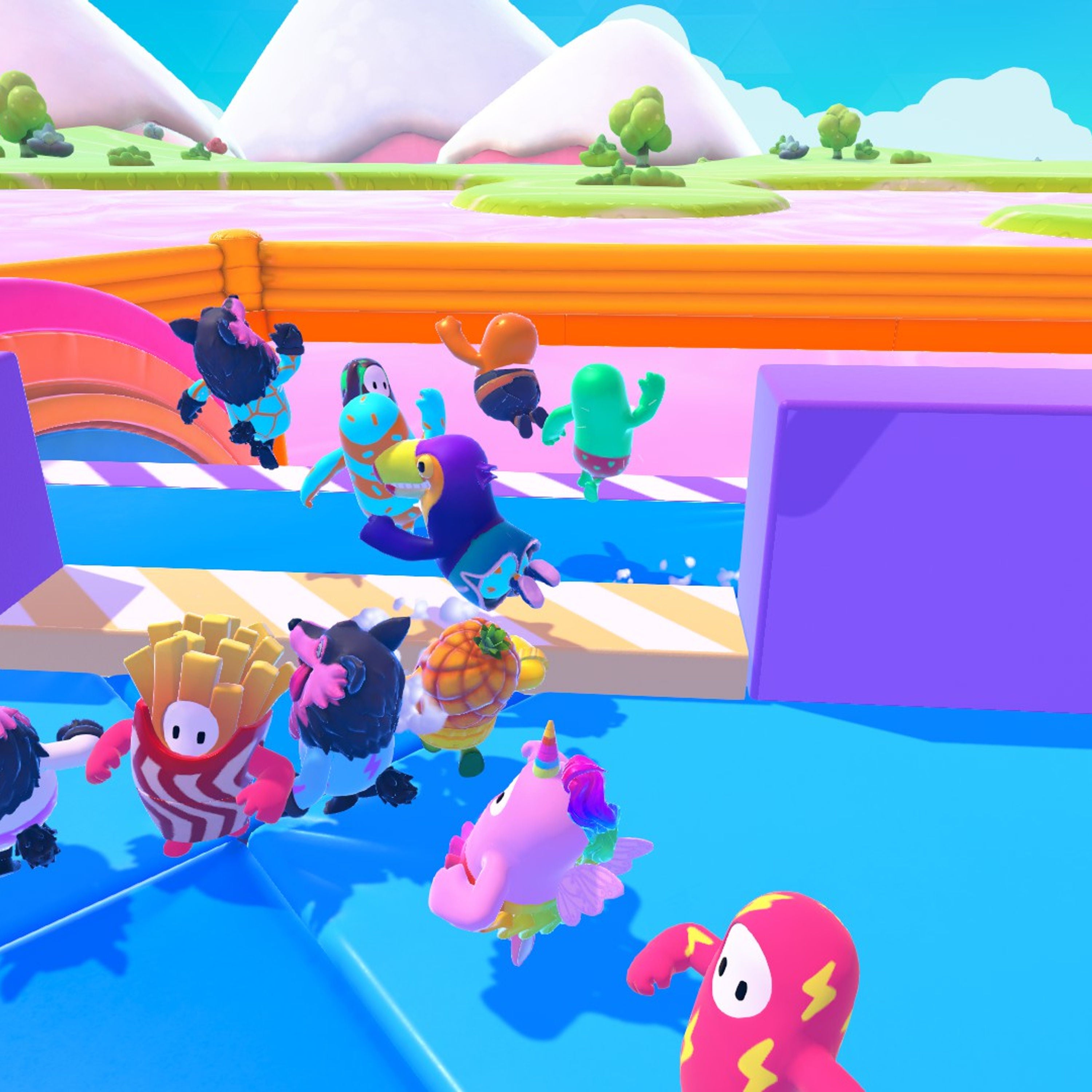 Fall Guys: Ultimate Knockout - Takeshi's Castle trifft Mario Party