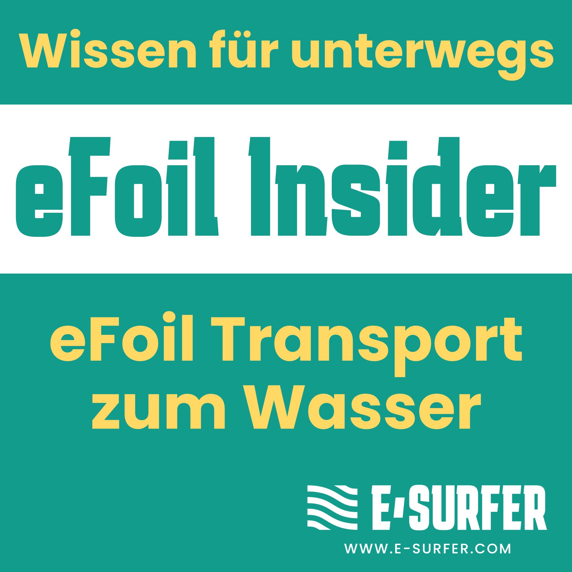 eFoil Transport zum Wasser