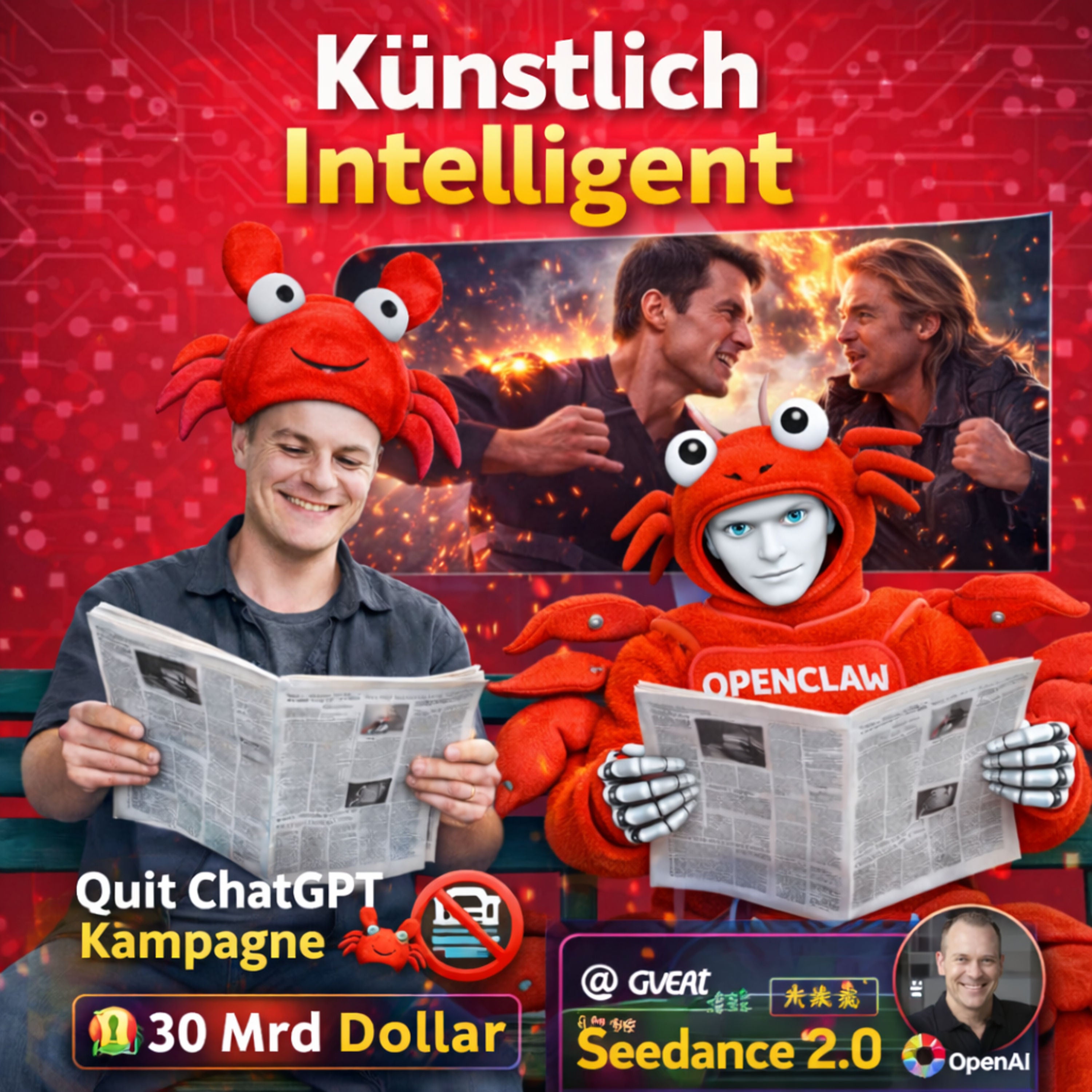OpenAI holt OpenClaw Erfinder Peter Steinberger an Board | Rufmord Kampagne von KI Agent | Kampagne gegen ChatGPT gestartet | Anthropic sammelt 30 Mrd ein | Seedance 2.0 gegen Disney | Manus Update