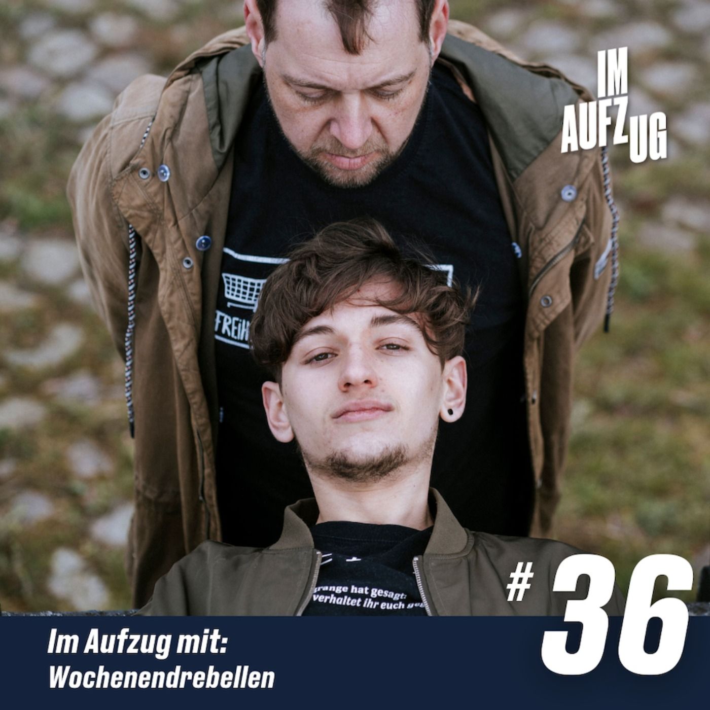 Im Aufzug mit Jason und Mirco (Wochenendrebellen)