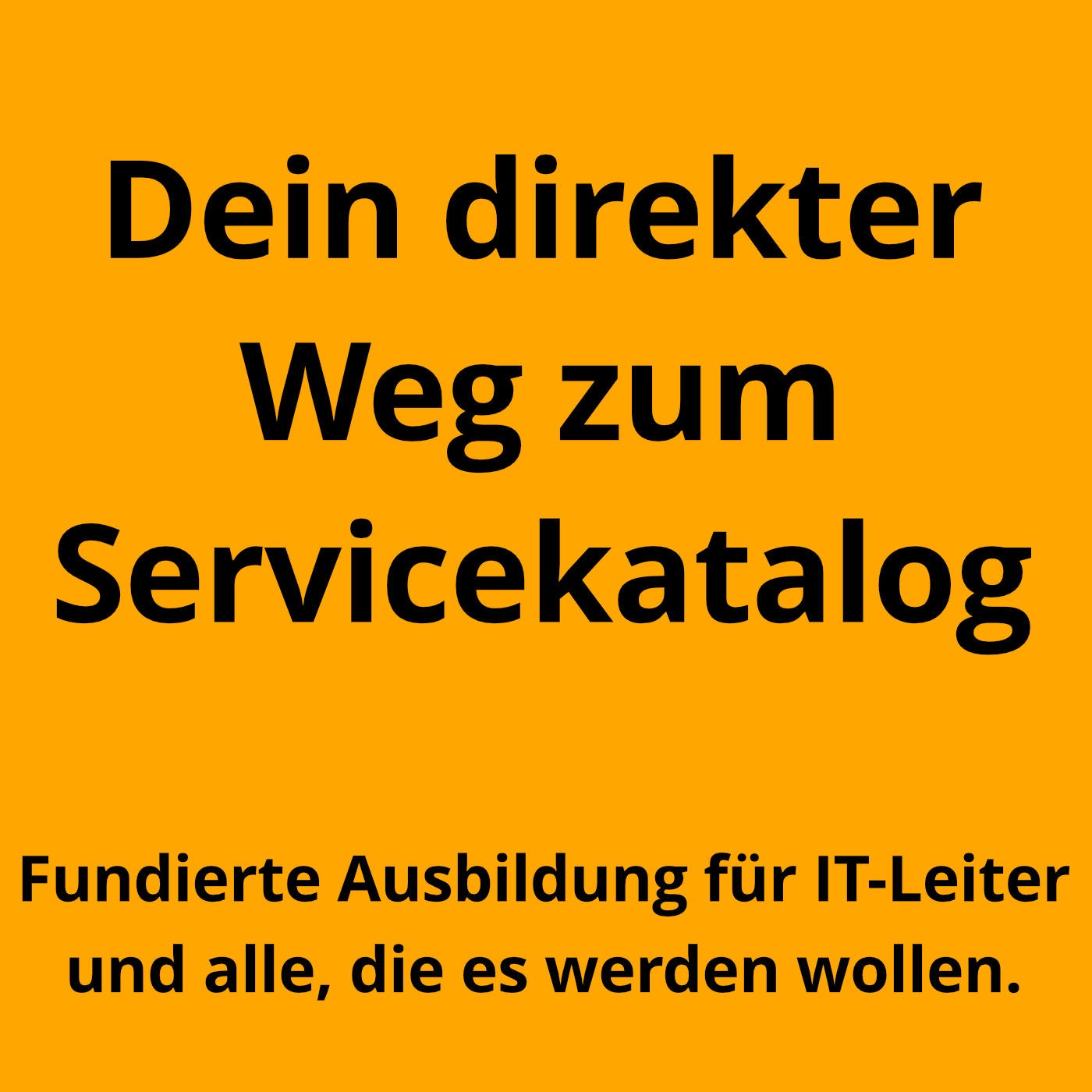 So kommst Du zu Deinem Servicekatalog