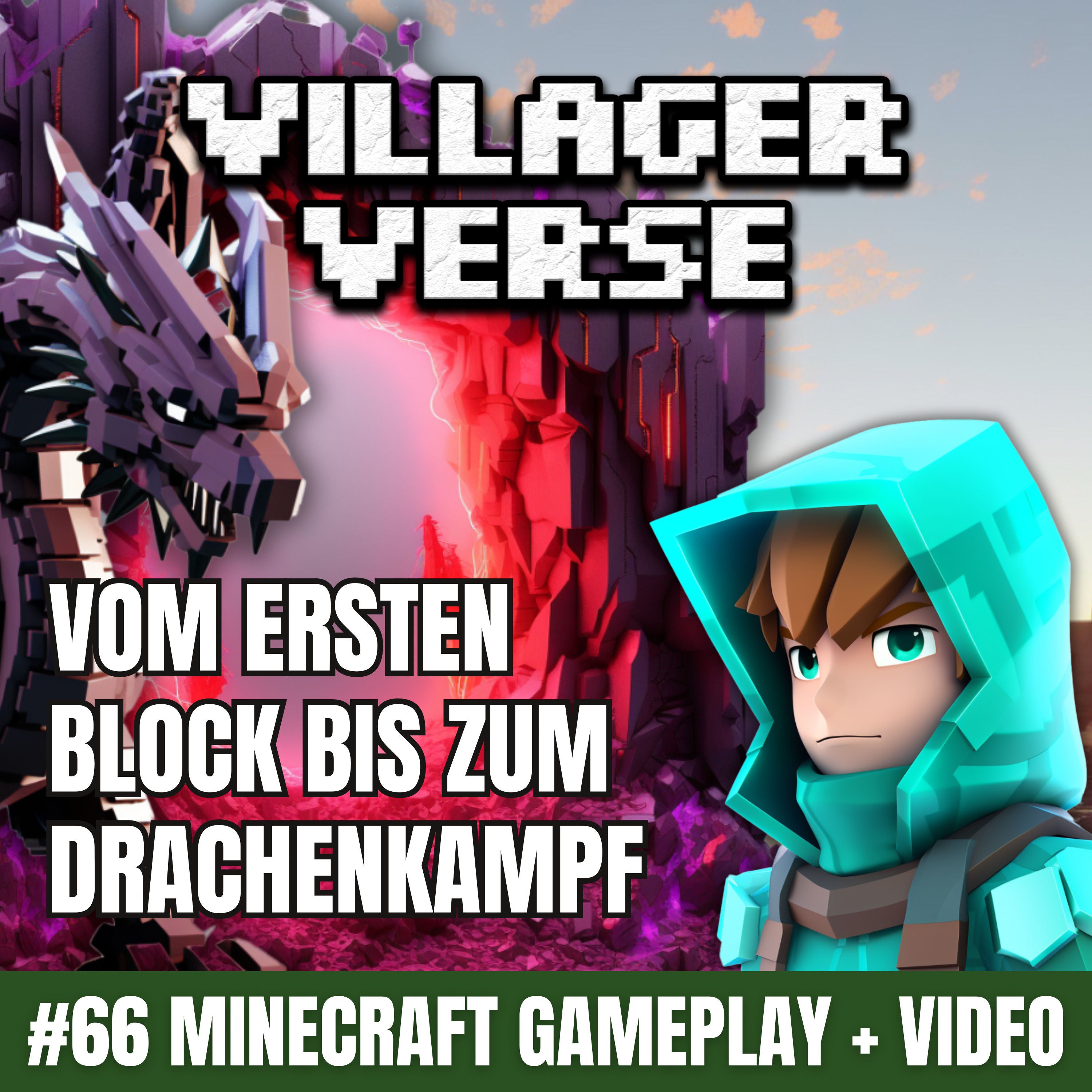 Von Block 1 bis zum Drachenkampf | Minecraft One Block Challenge 🐲 #66