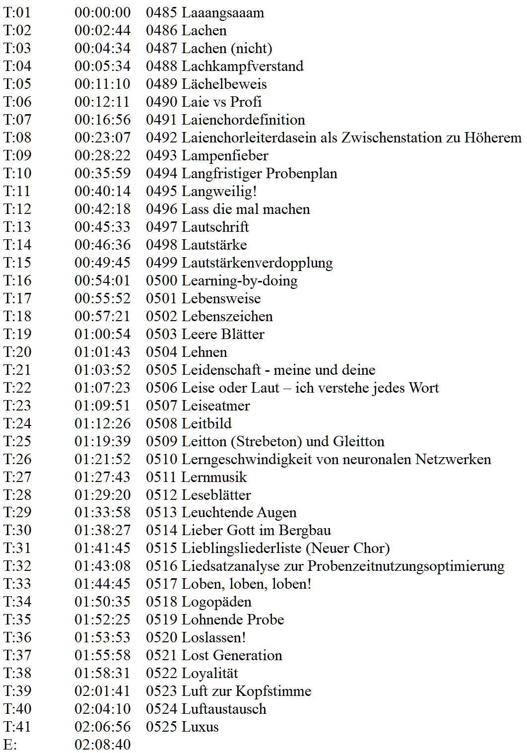 L (485 Laaangsaaam - 525 Luxus)