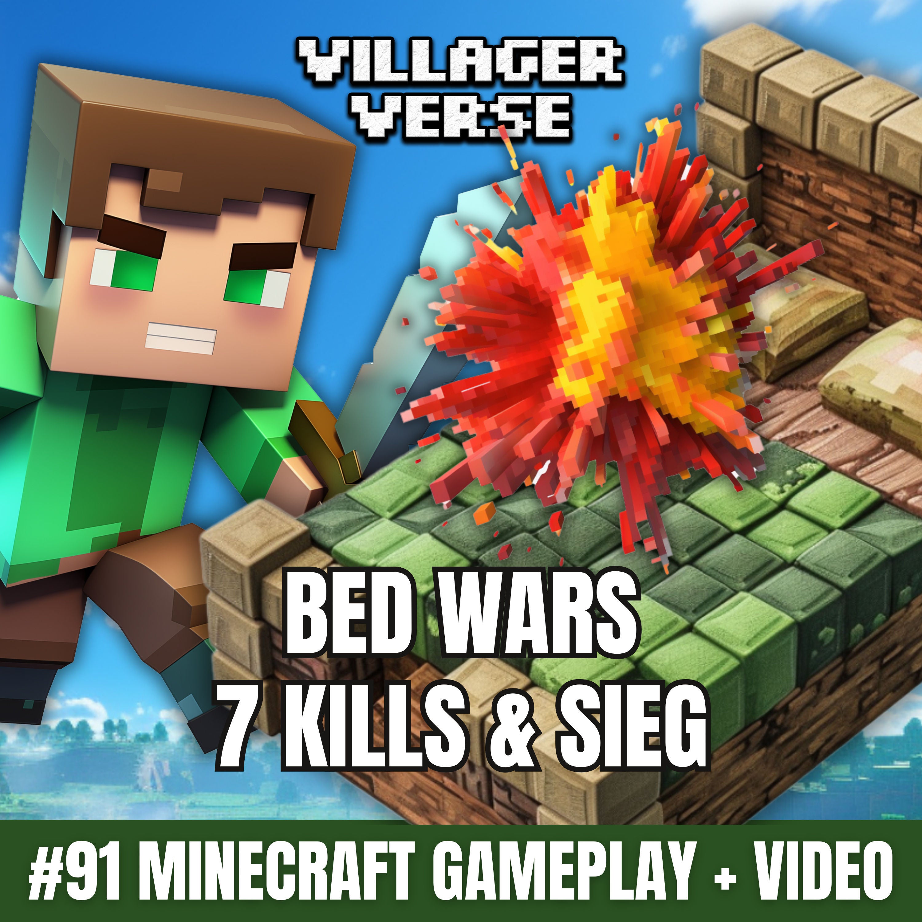 7 Kills in Bed Wars + Sieg 🛏️ #91