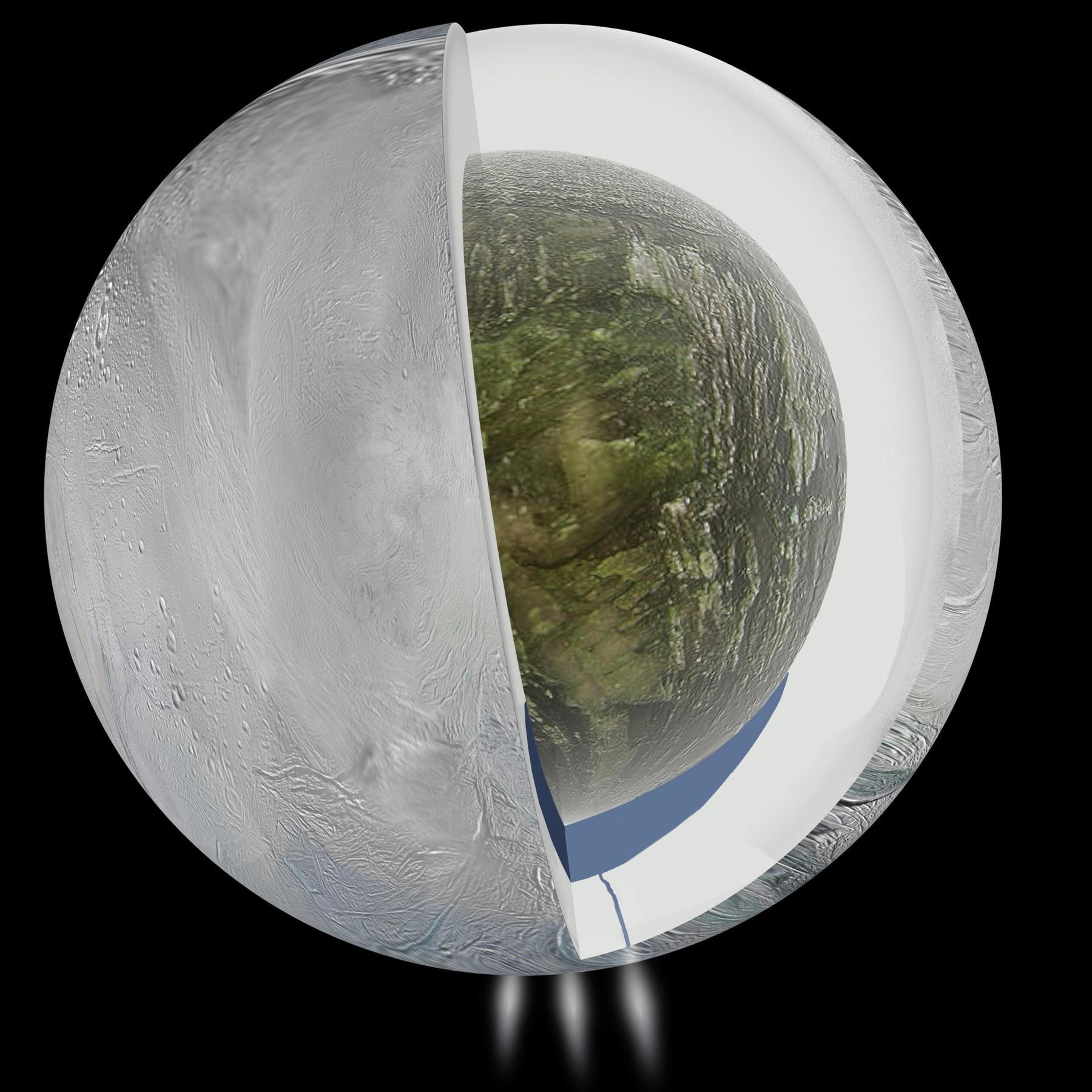 Saturnmond Enceladus spuckt Beweise für Leben unter 25km Eis