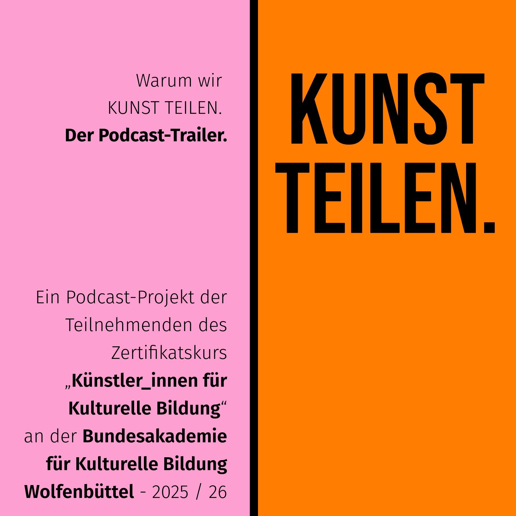 KUNST TEILEN. - Der Podcast-Trailer