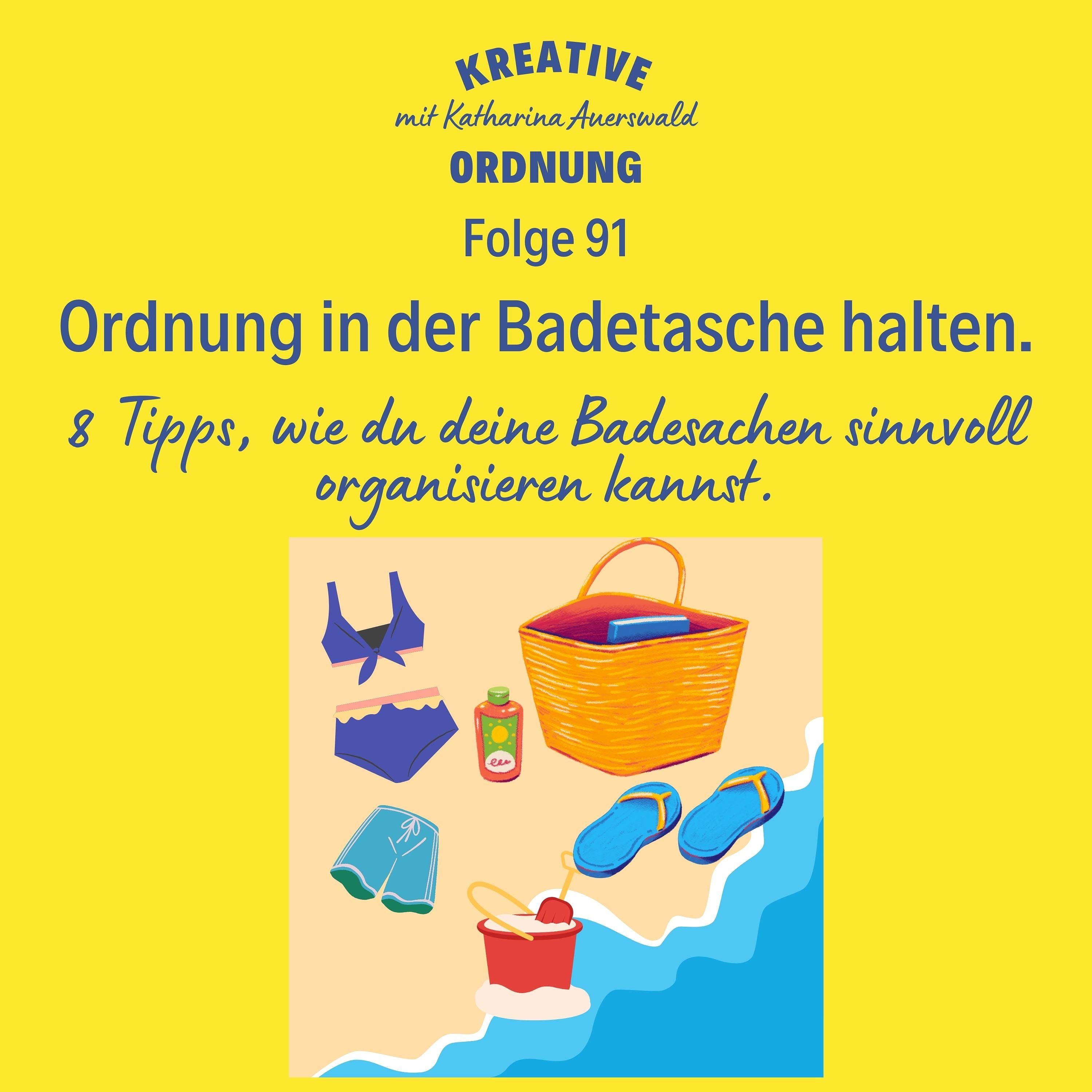 Ordnung in der Badetasche halten