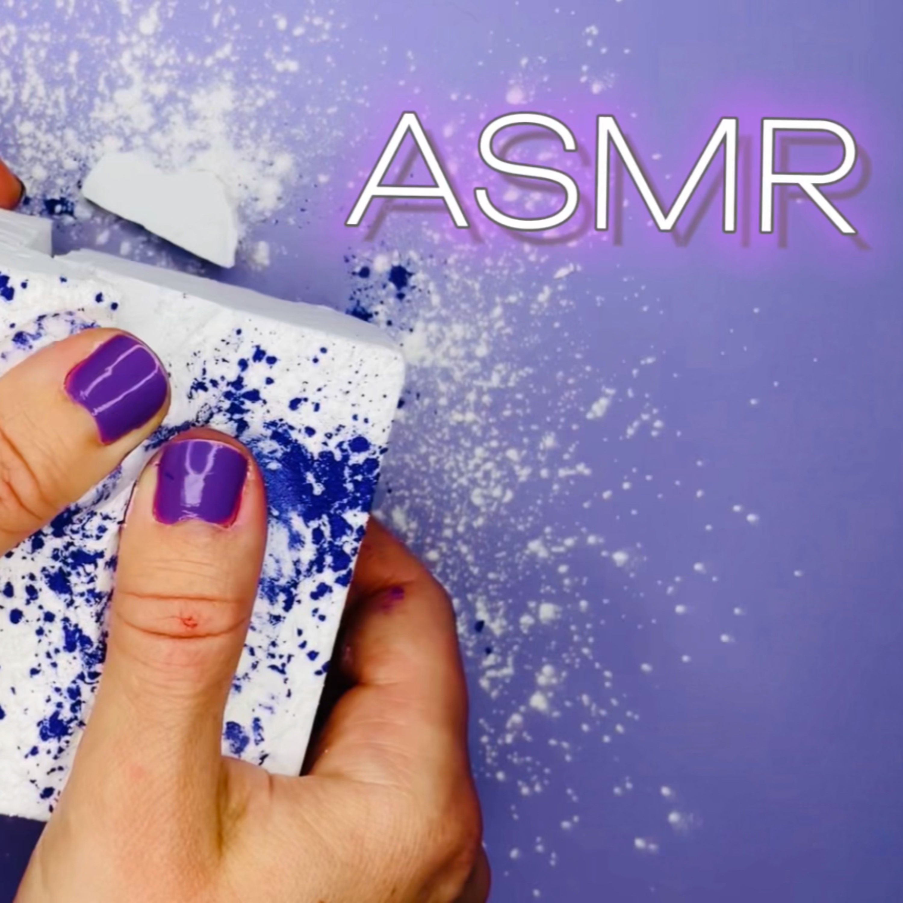 Unpacking, preparing and crushing Gym Chalk ASMR