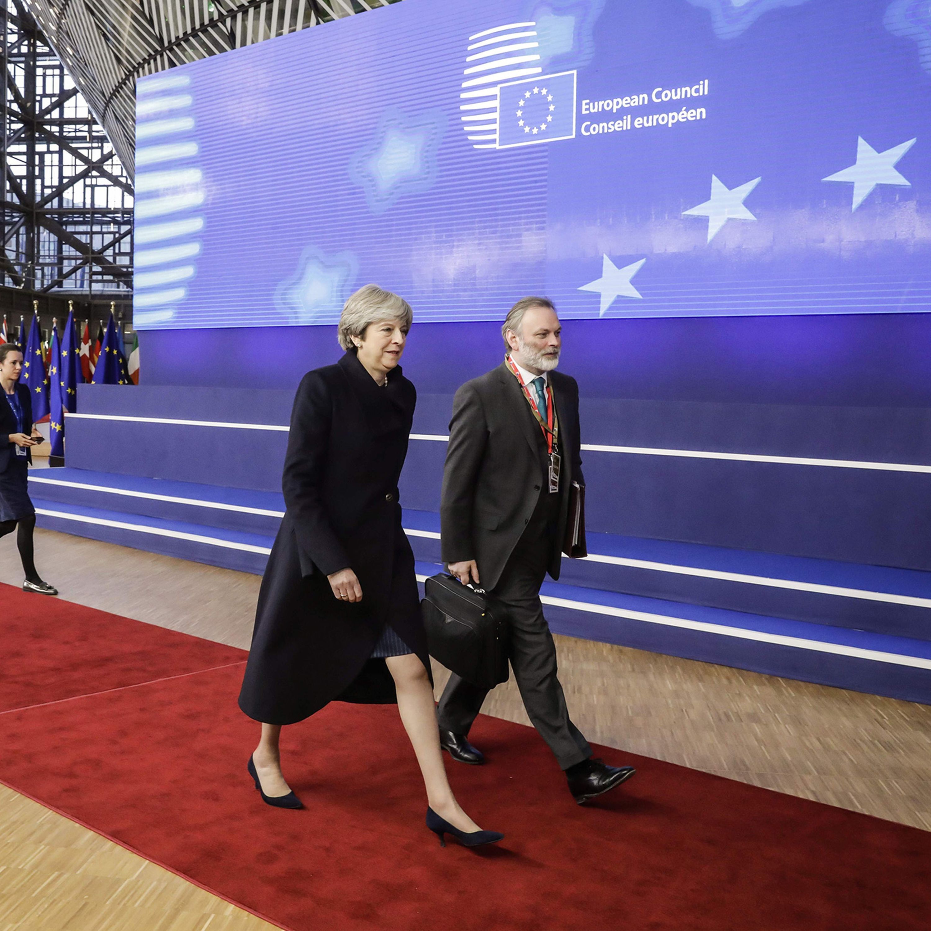 Theresa May 'weakened but welcome' in Brussels