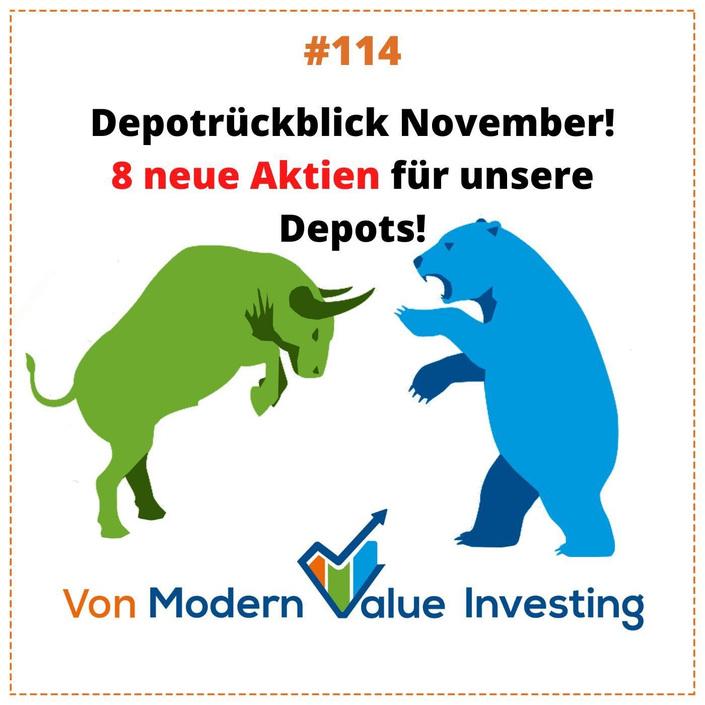 114 - 8 neue Aktien für unsere Depots! Depotrückblick November 2021