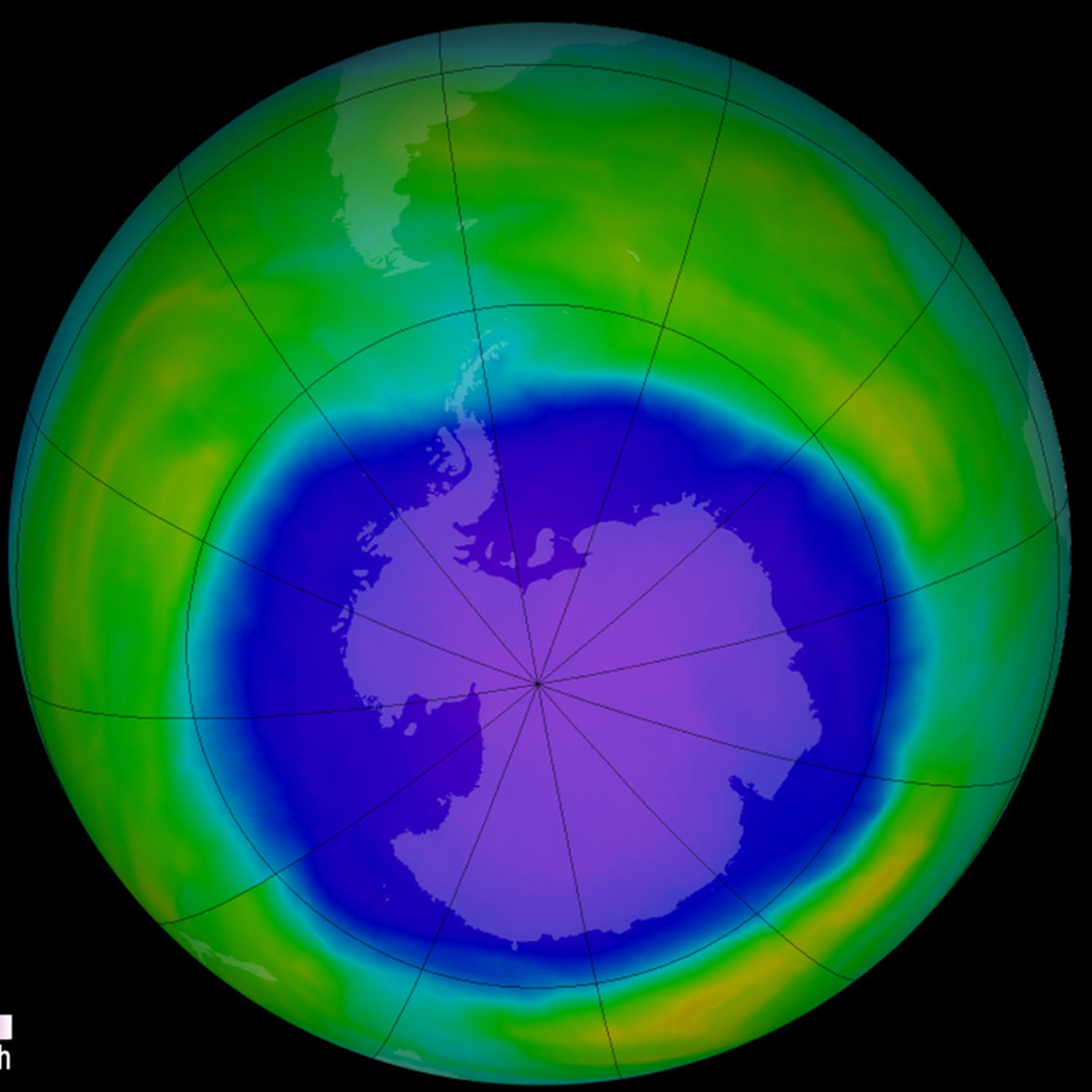 Hole in the earth's ozone layer begins to heal